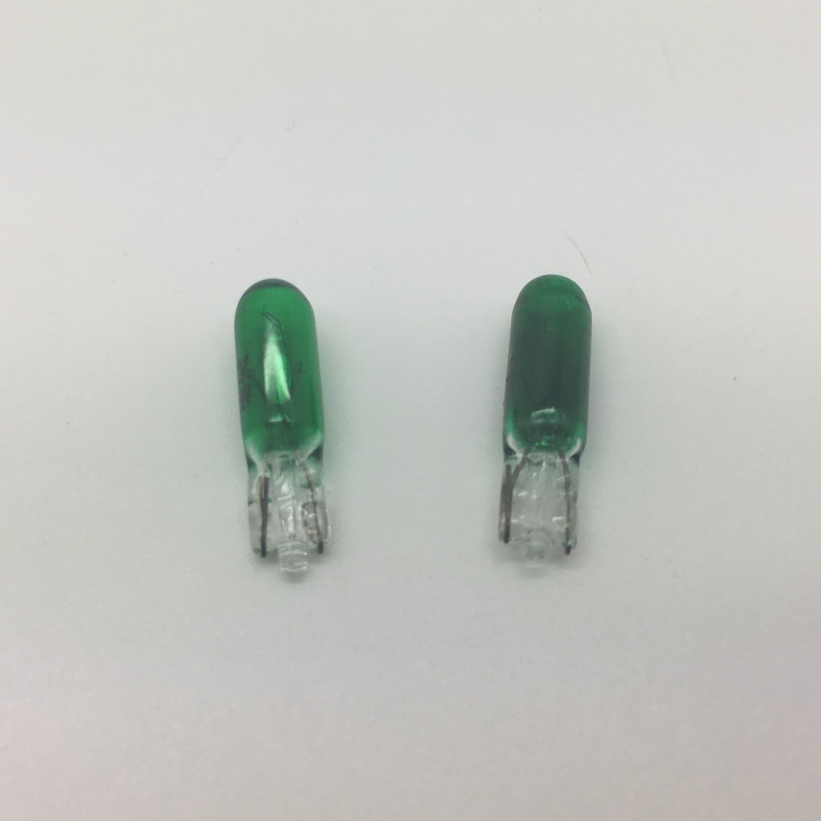 2 x 286 Green Car Dashboard Instrument Panel Bulb 286G T5 12v 1.2w W2x4.6Dd