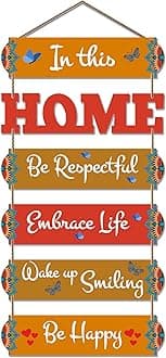 ArtvibesHome Quote Decorative Wall Art Wooden Wall Hanger for Livingroom | Bedroom | Gifts | Wall Hangings for Home Decoration | Modern Decor Items | Artworks Art Piece (WH_6608N), Set of 6