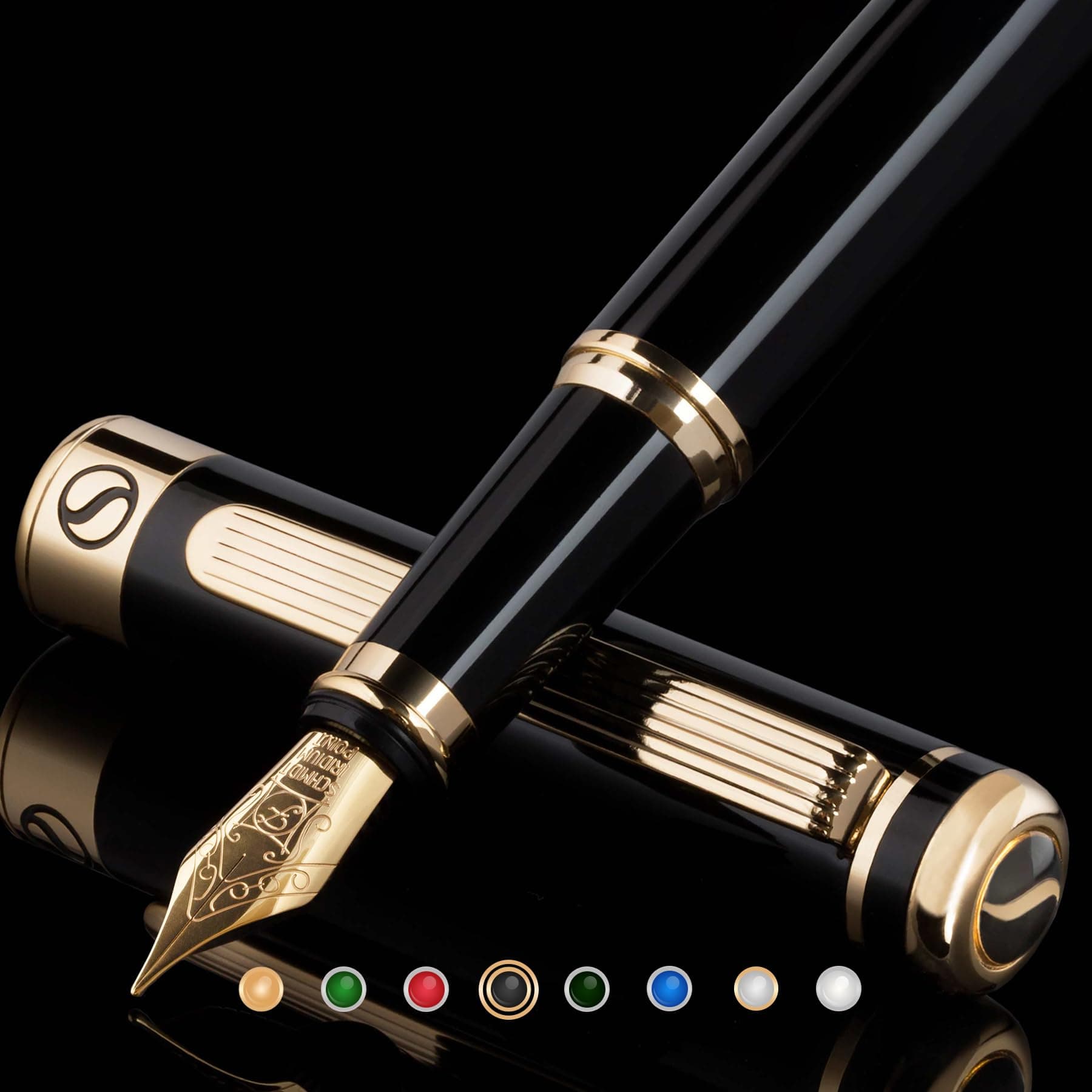 Scriveiner Black Lacquer Fountain Pen (Fine)