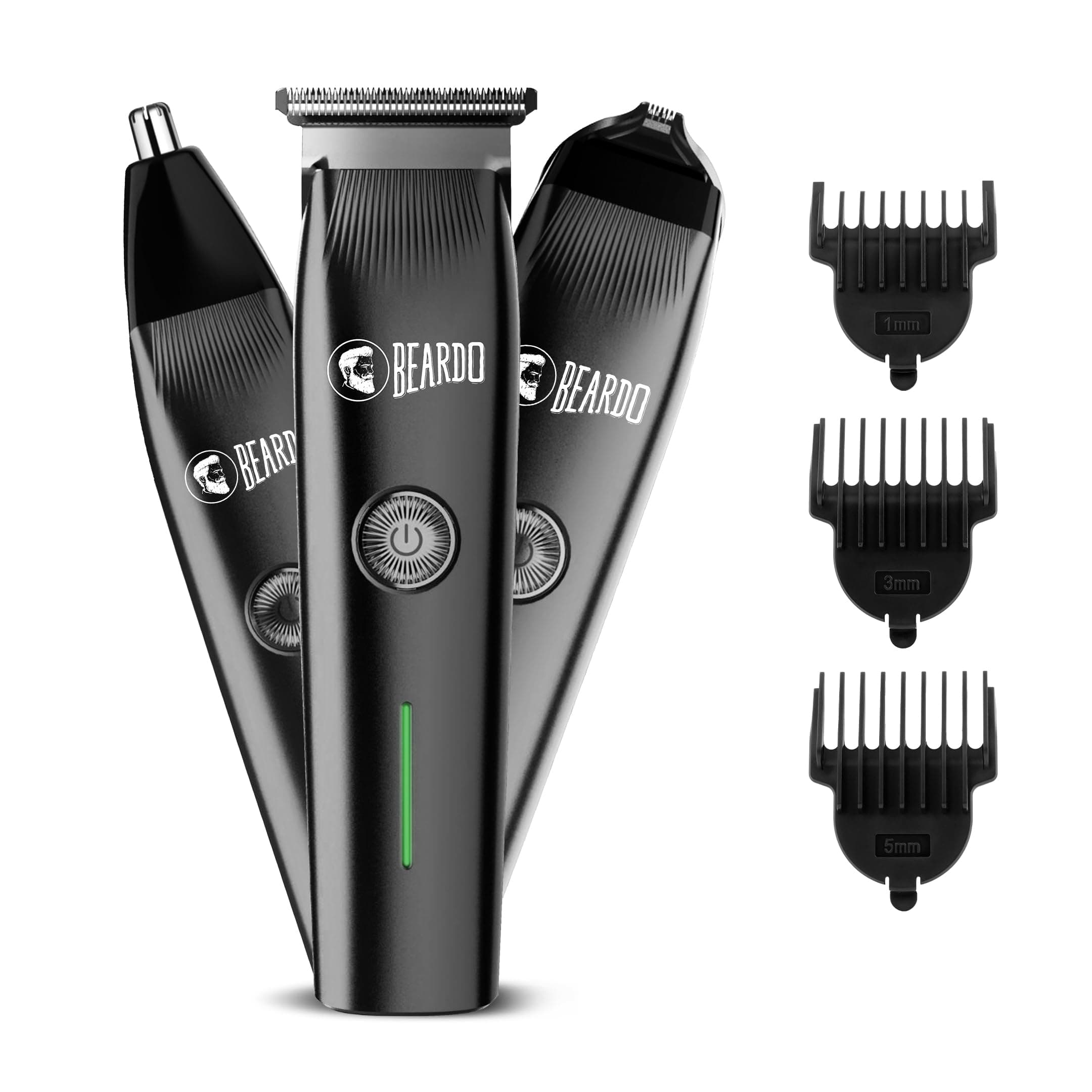 Ape-X Prime 3-in-1 Multipurpose Trimmer for Men | Grooming Kit : Beard Trimmer, Precision Trimmer, Ear & Nose Trimmer | Stainless Steel self-sharpening blades | Type C charging