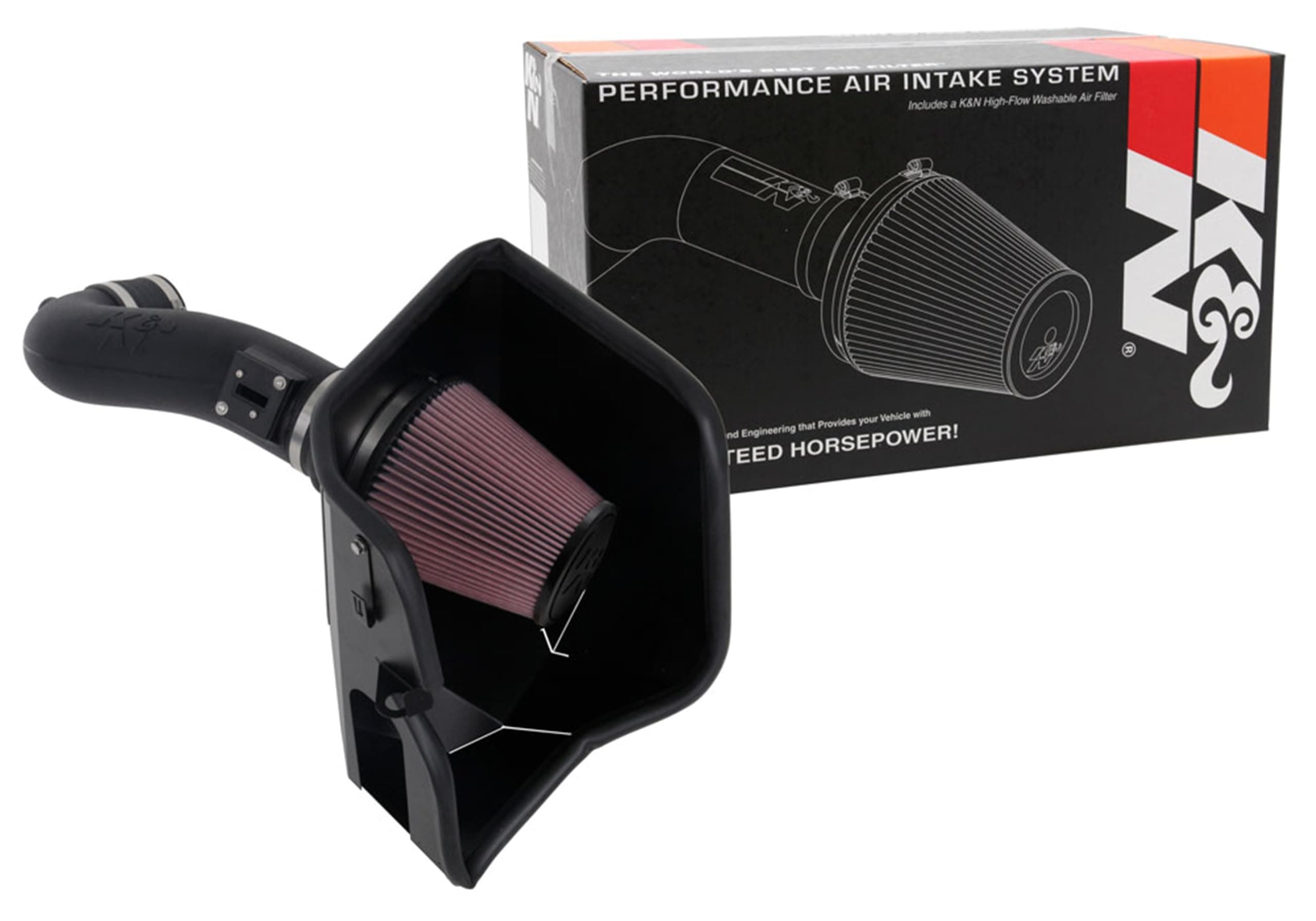K&N Cold Air Intake System: High-Flow Air Filter, Increase Performance & Towing: Compatible with 2019-2025 Chevy/GMC/Cadillac Silverado 1500, Suburban, Tahoe, Sierra 1500, Yukon, Escalade, 63-3110