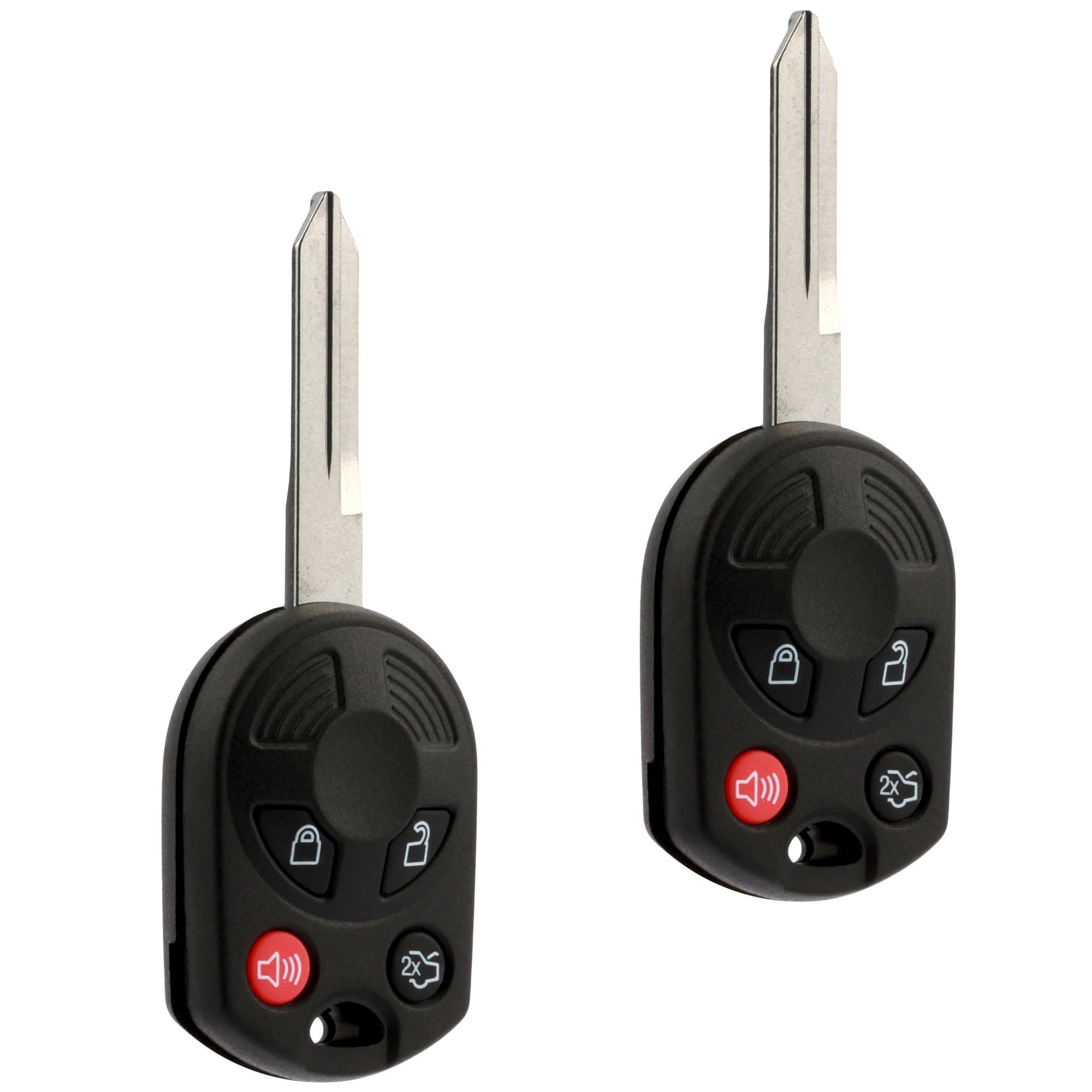 Key fits Ford Edge Escape Expedition Explorer Flexus Five Hundred Focus Fusion Mustang Taurus Navigator Keyless Entry Remote Fob (OUCD6000022), Set of 2 - Guaranteed to Work