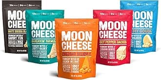 Variety Pack, Cheddar, White Cheddar, Gouda, Garlic Parm & Pepper Jack, Protein-Rich Cheese Snack, Gluten Free, Keto Friendly, 100% Real Cheese, 2 Ounce (Pack of 5)