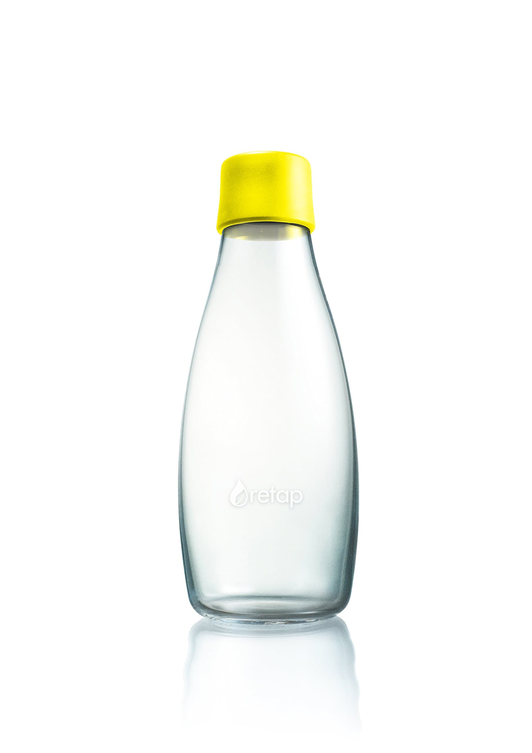 Retap 0.5 Glass Water Bottle, Yellow, Medium