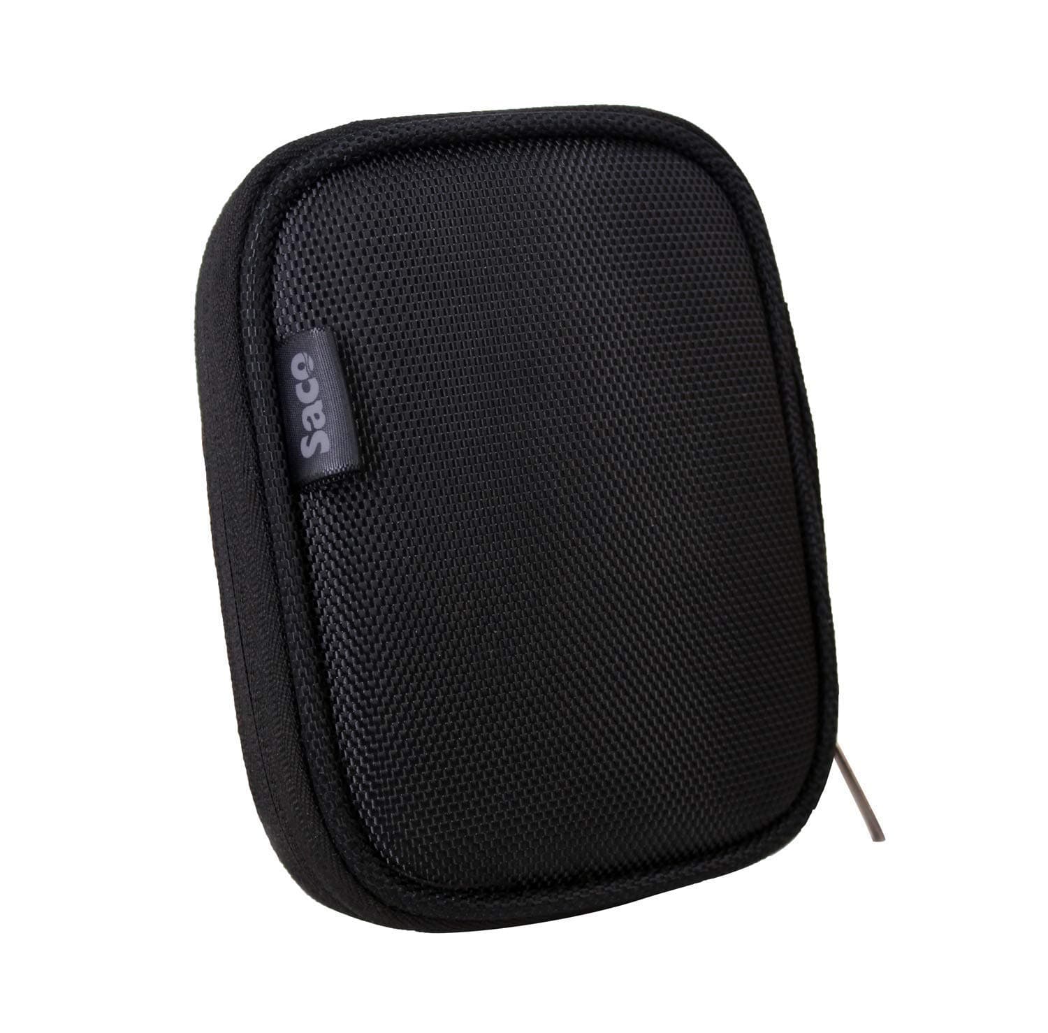Saco Hardisk Bag External Hard Disk Case Fits 2.5 Inches External Hard Drives (Black)