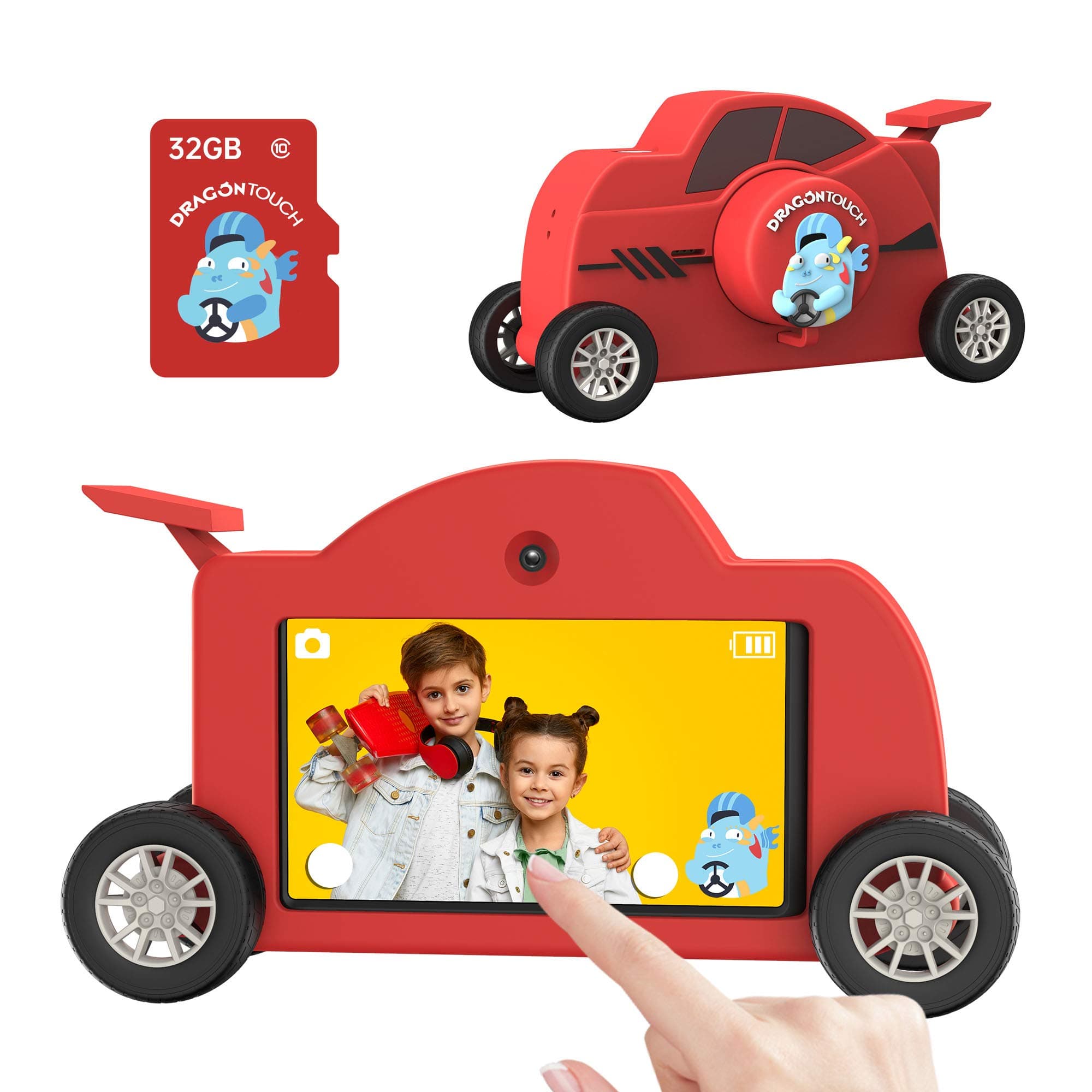Dragon Touch Kids Camera Touchscreen - 1080P 48MP 3’’ IPS HD, Christmas Birthday Gifts for Kids Age 3-12, Share Photos and Videos via Built-in WiFi & App (WT01)