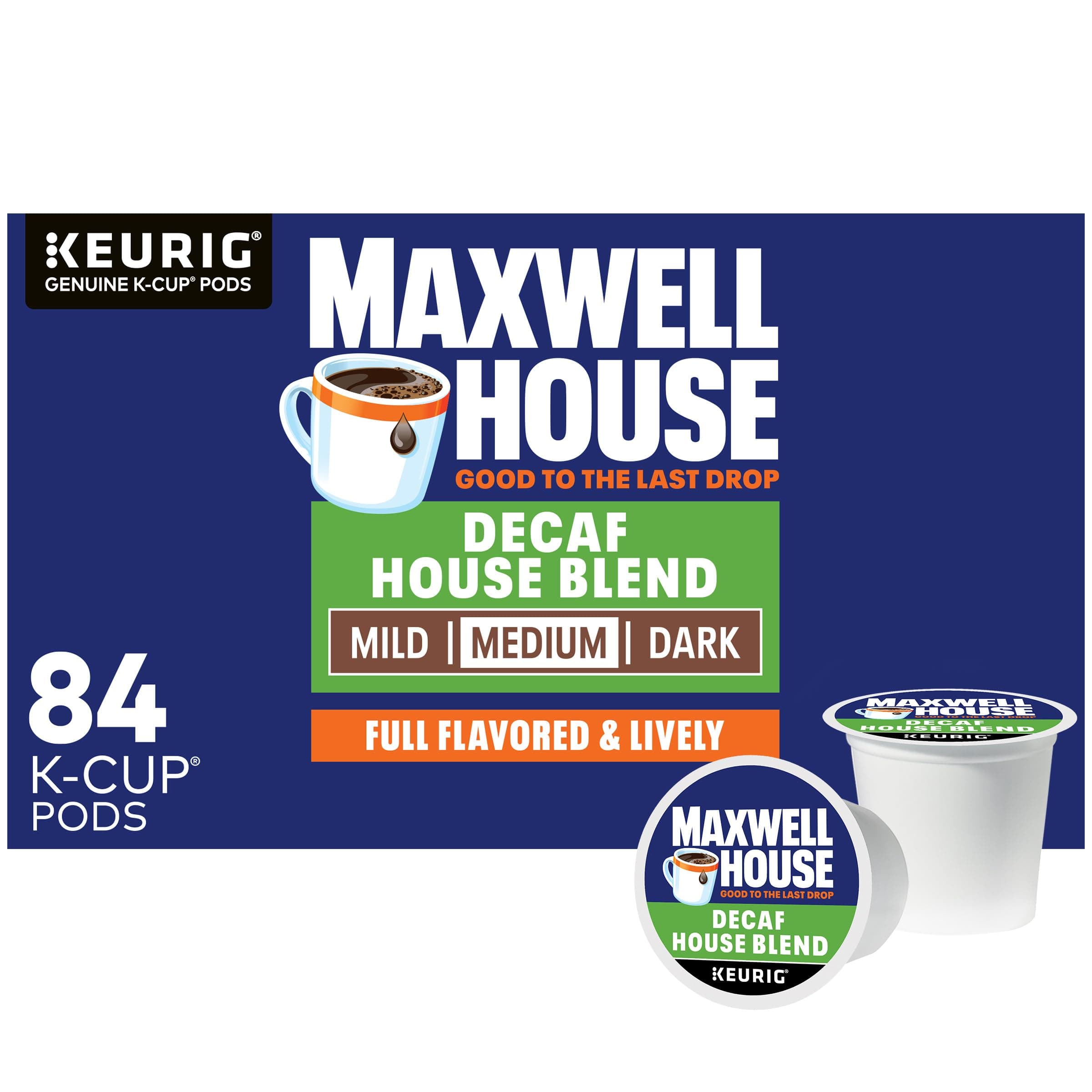Decaf House Blend Medium Roast K-Cup Coffee Pods, 84 ct Box