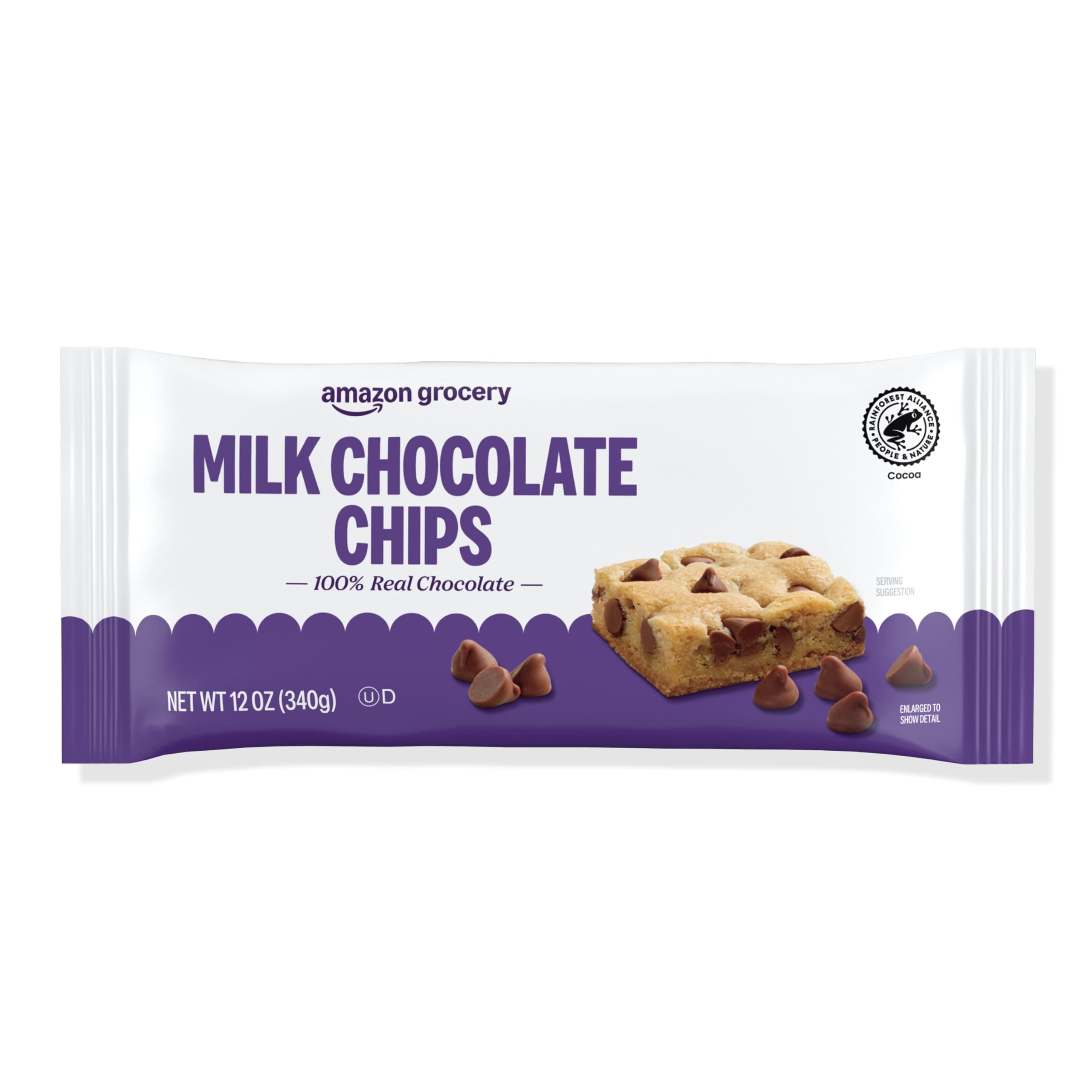 Amazon Grocery, Milk Chocolate Chips, 12 Oz (Previously Amazon Fresh, Packaging May Vary)