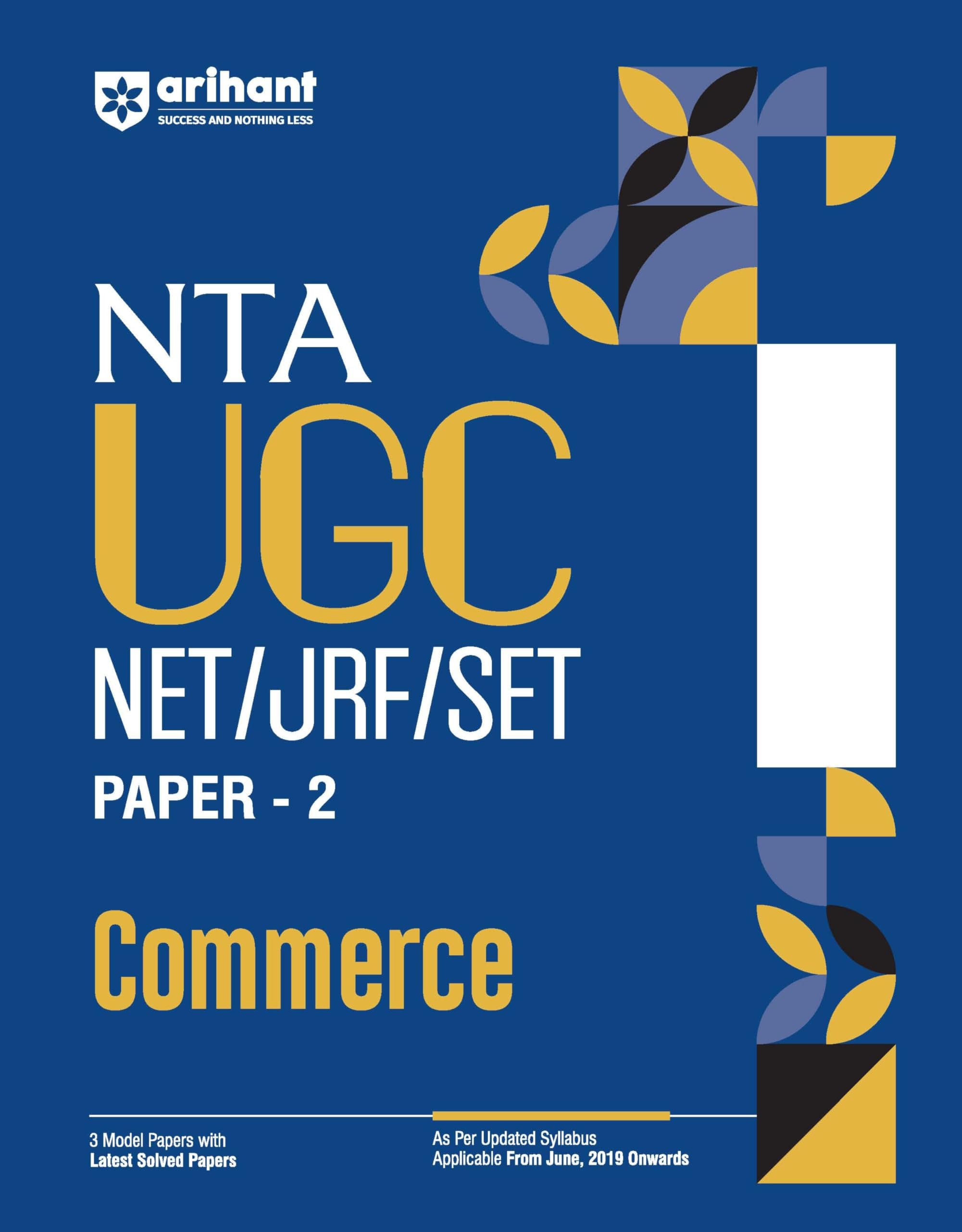 Arihant NTA UGC NET/ JRF/ SET PAPER-2 Commerce | As per updated syllabus | 3 Model Papers with latest solved papers