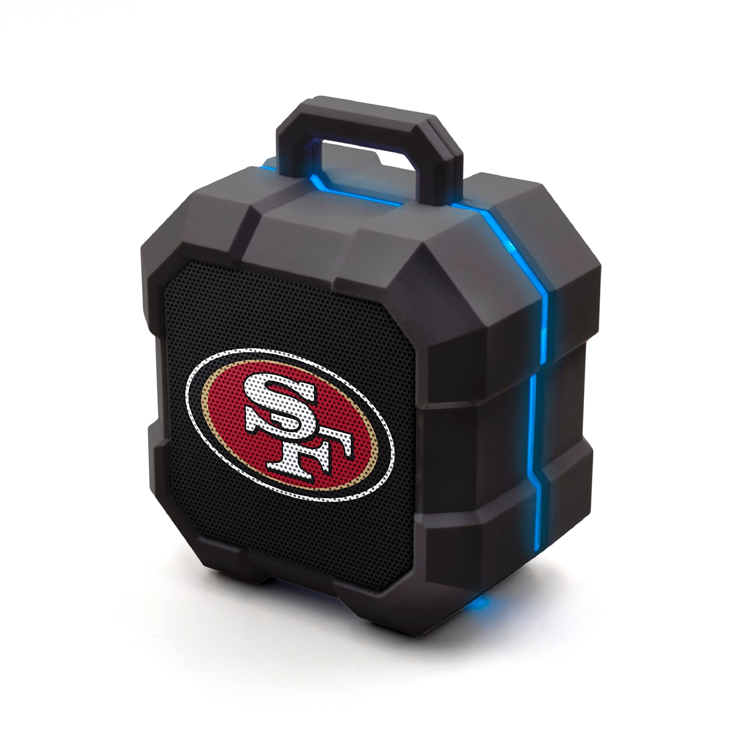 NFL Shockbox LED Wireless Bluetooth Speaker - Water Resistant IPX4, 5.0 Bluetooth with Over 5 Hours of Play Time - Small Portable Speaker - Officially Licensed NFL, Perfect Home & Outdoor Speaker