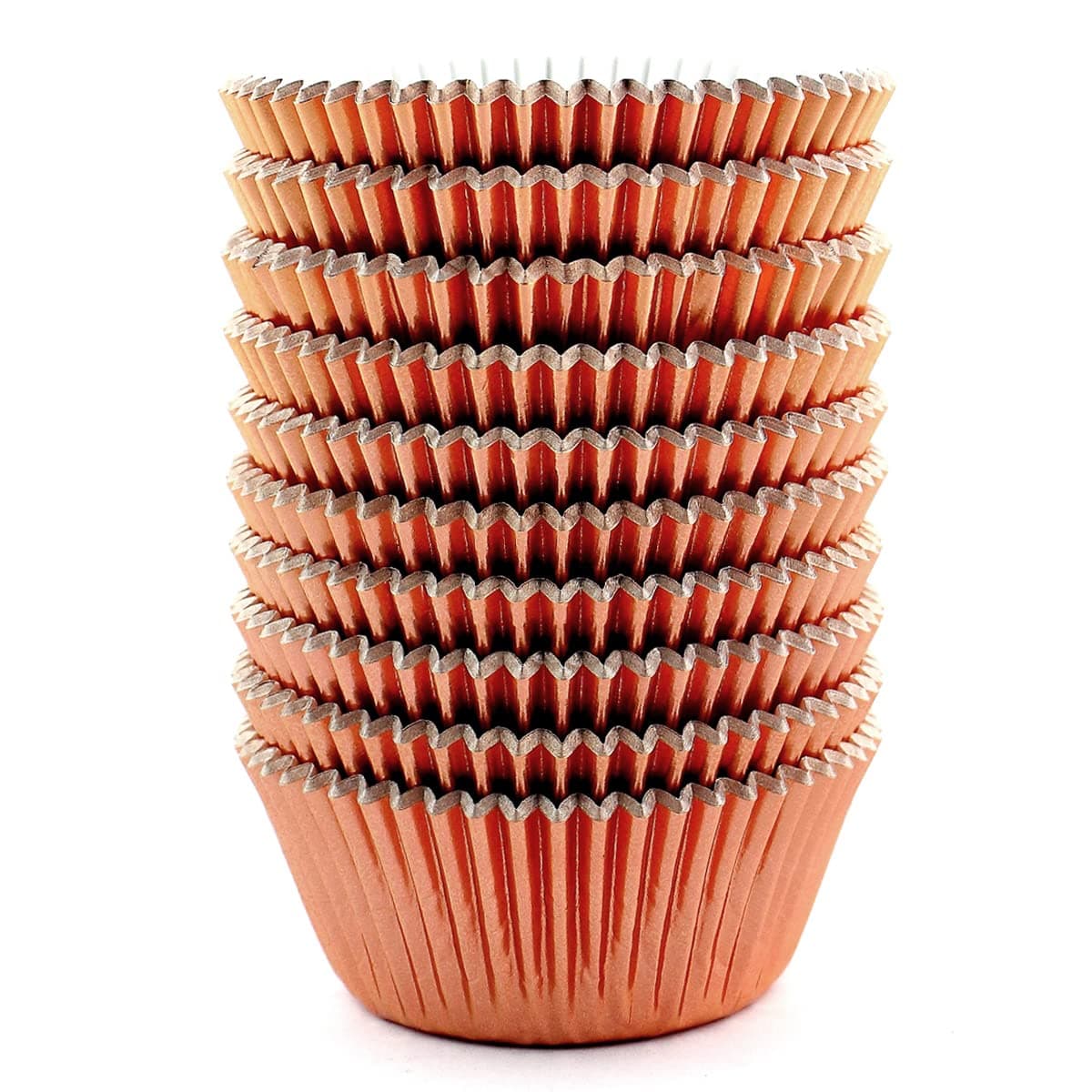 Eoonfirst Rose Gold Foil Metallic Cupcake Case Liners Baking Muffin Paper Cups 198 Pcs