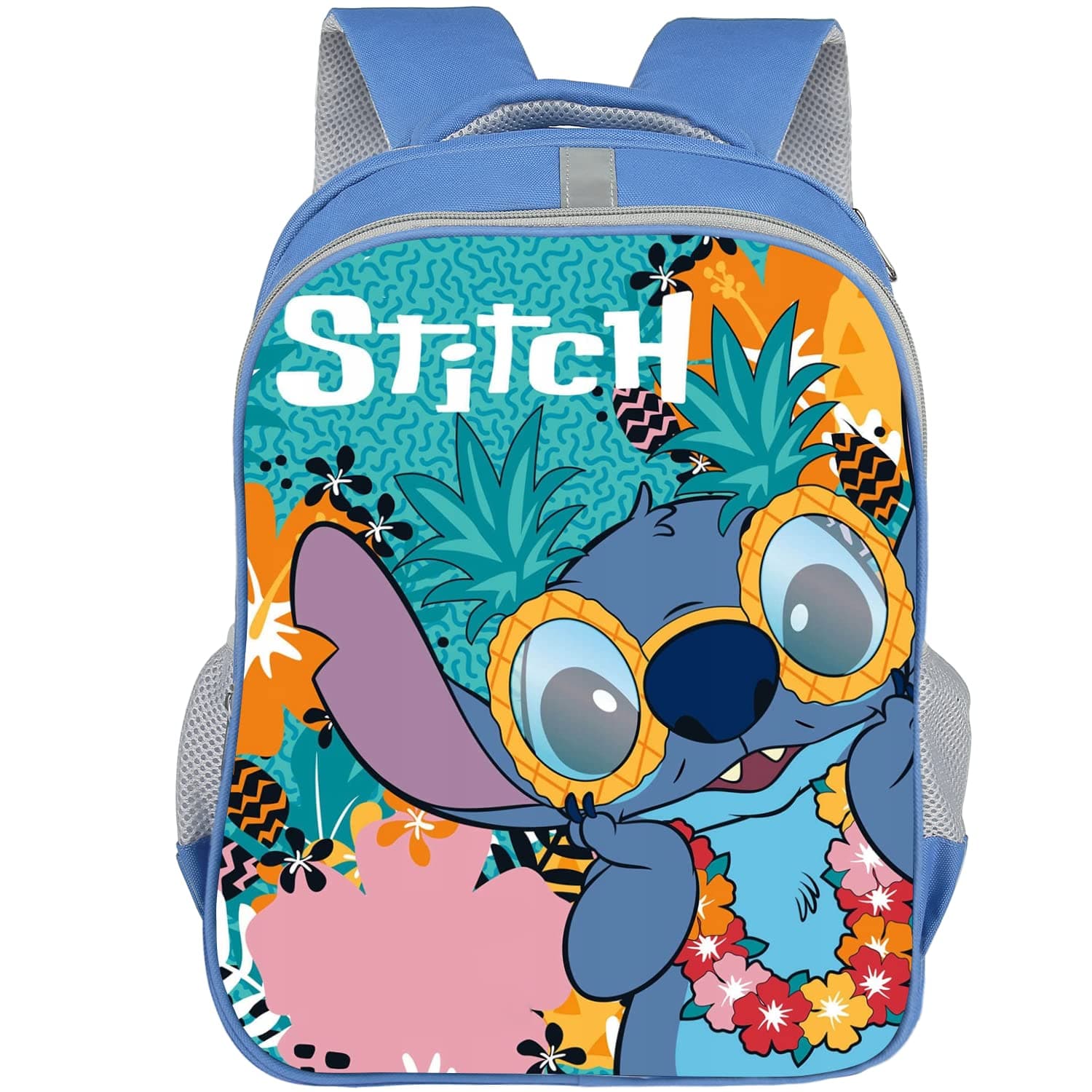 PADIEOE Stitch 3D Printed Children's School Backpack with Reflective Strips Travel Lightweight Backpack Book Bags Kids Boys Girls School Bag