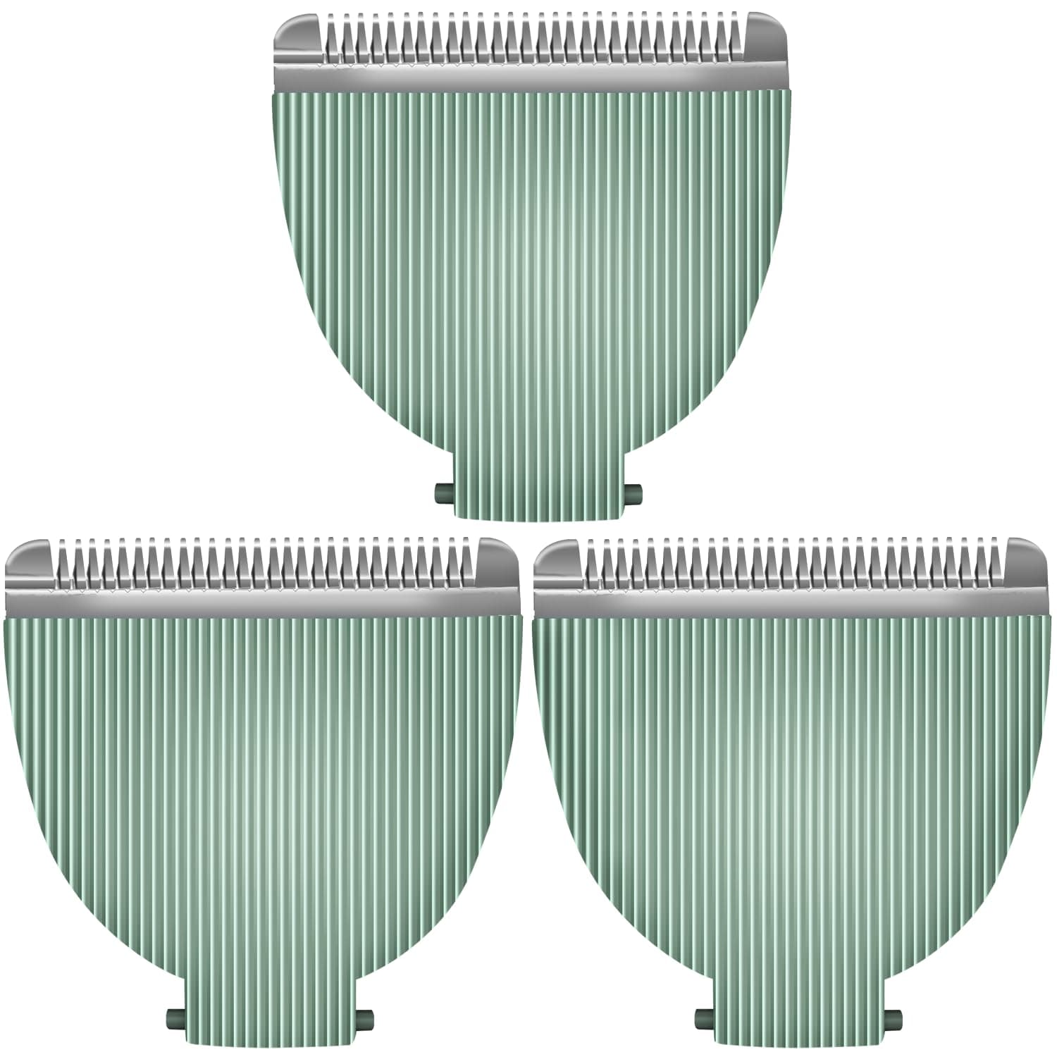 3Pcs Replacement Blades Compatible with Meridian Trimmer, Hygienic Ceramic Replacement Blades for Meridian Body Trimmer, Green