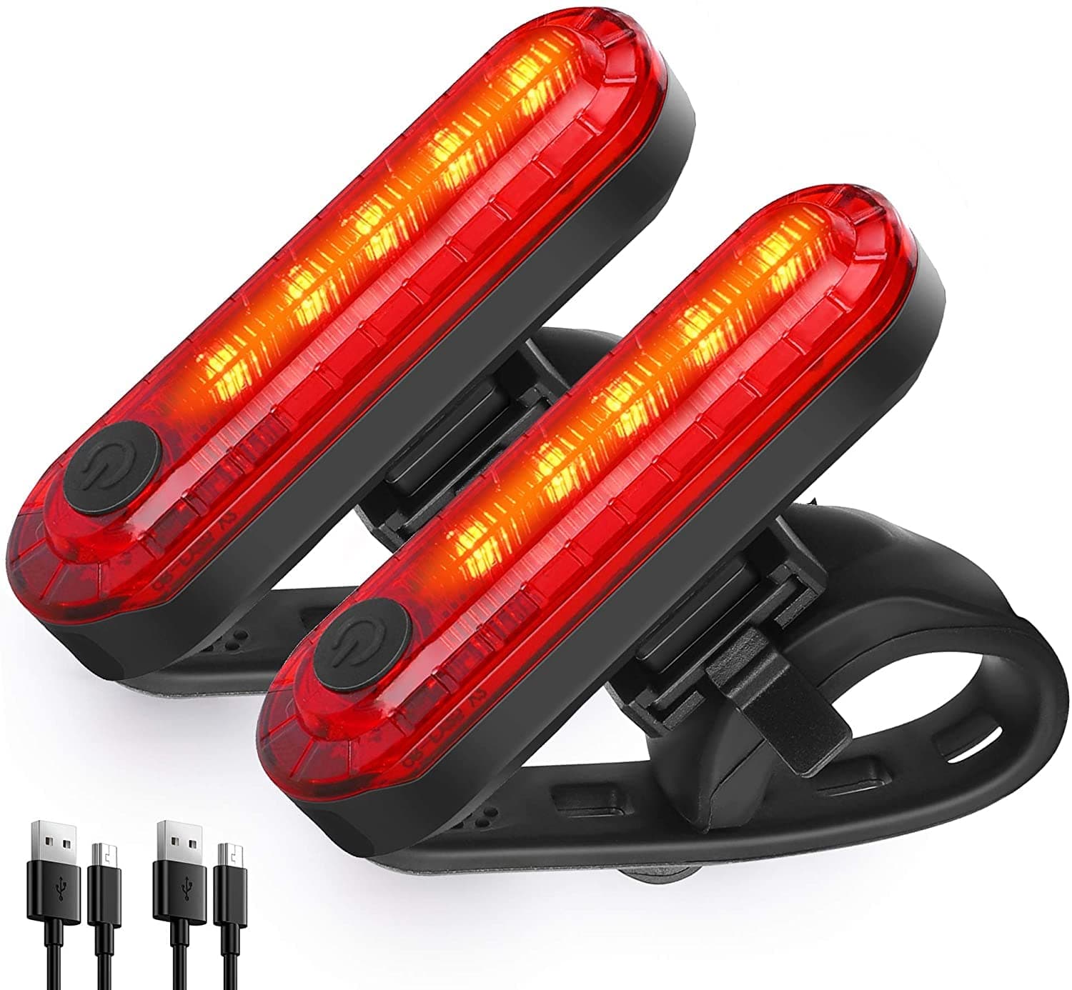 Rear Bicycle Light LED USB Rechargeable Bicycle Back Light Waterproof Bicycle Taillight,2 Pcs
