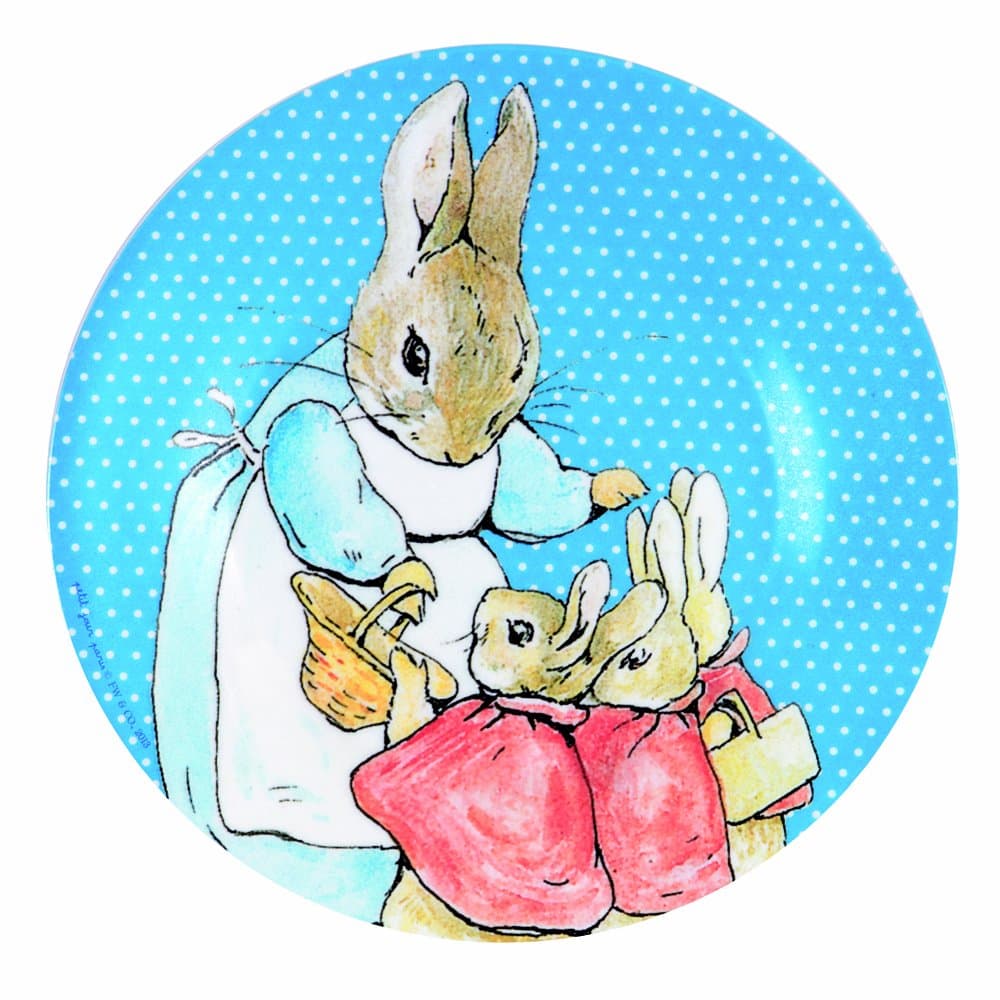 Melamine Beatrix Potter Rabbits Children's Plate