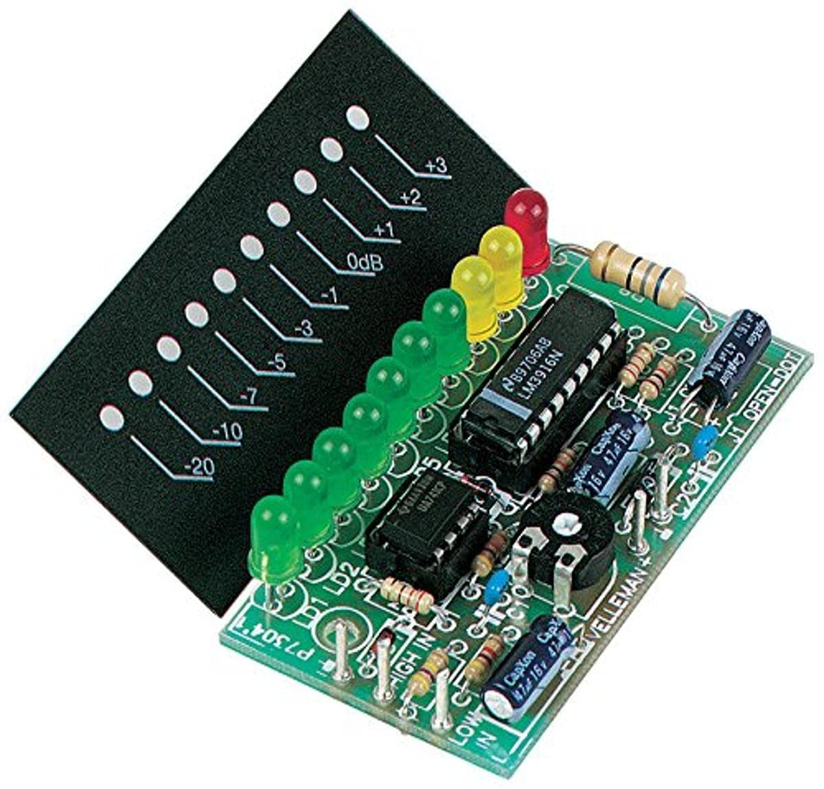 VellemanK4304 Mono Vu-Meter with 10 LEDs, Multicolored