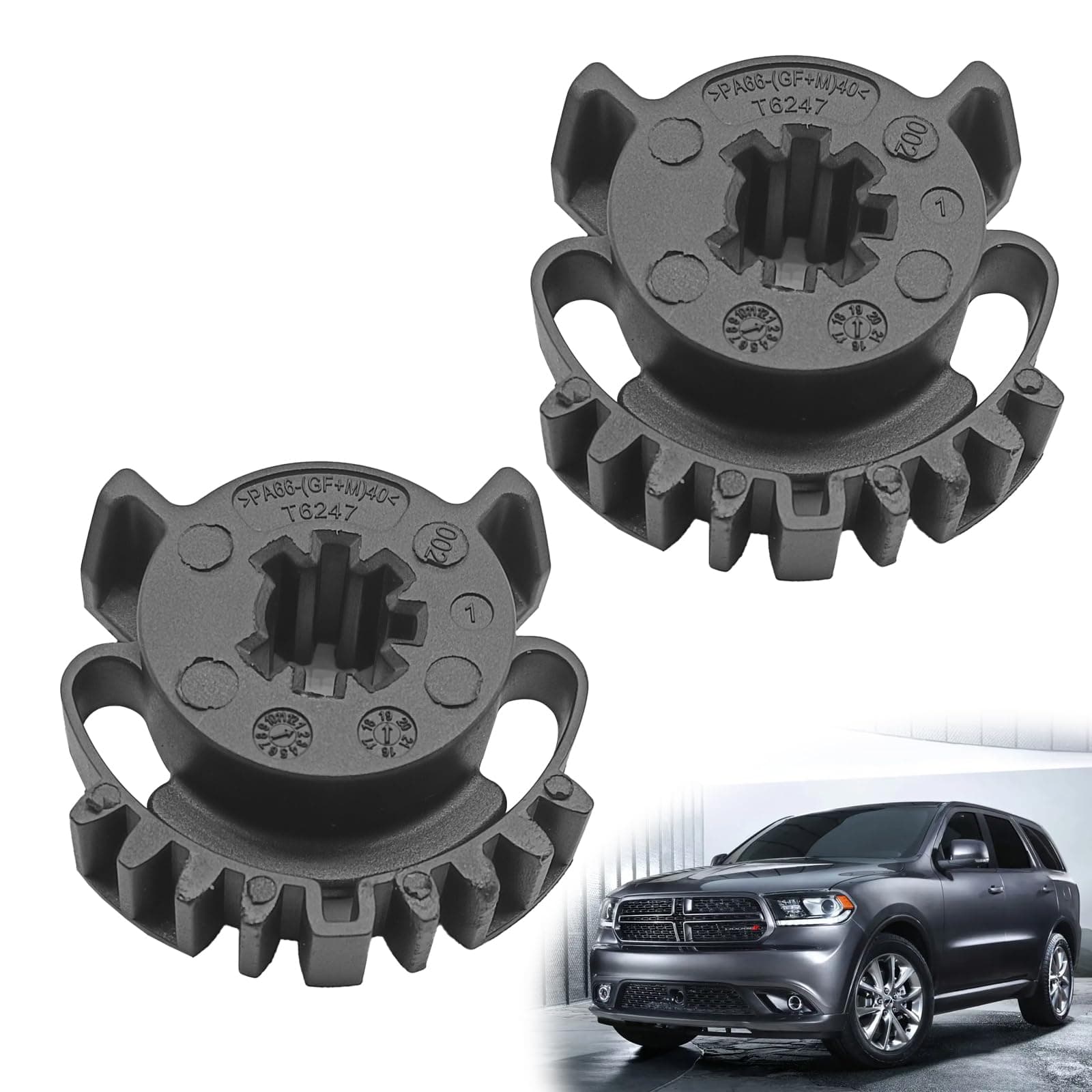 2Pcs HVAC Blend Door Gear Kit Compatible with 2011 2012 2013 2014 2015 2016 JEEP GRAND CHEROKEE HVAC Heater Blend Door Actuator 68214880AA