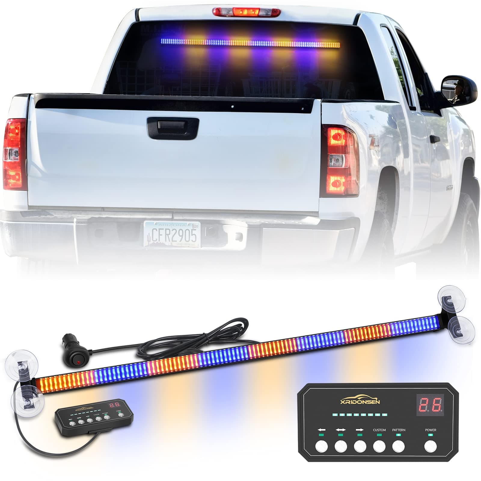 Amber Blue Traffic Advisor Light Bar