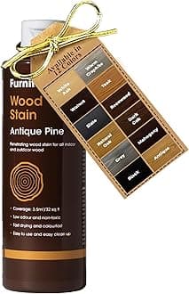Furniture Clinic Wood Stain (Antique Pine) – Fast Drying, Highly Concentrated, and Easy-to-Apply Wood Stain for All Indoor & Outdoor Wood – Water Based & Non-Toxic – 250ml