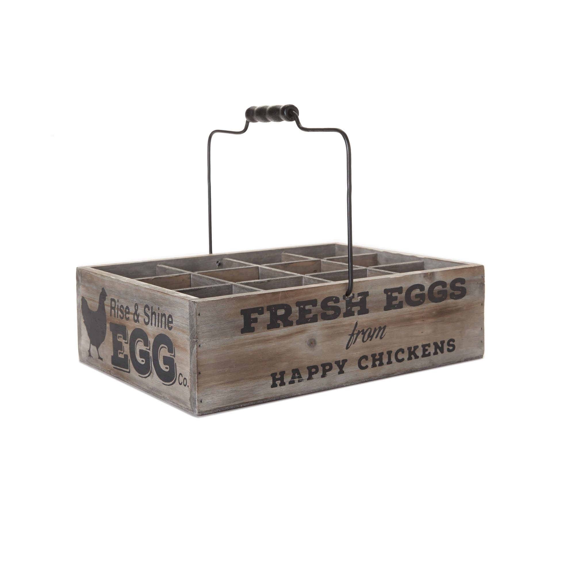 Vintage Style Egg Crate - Holds 12 eggs