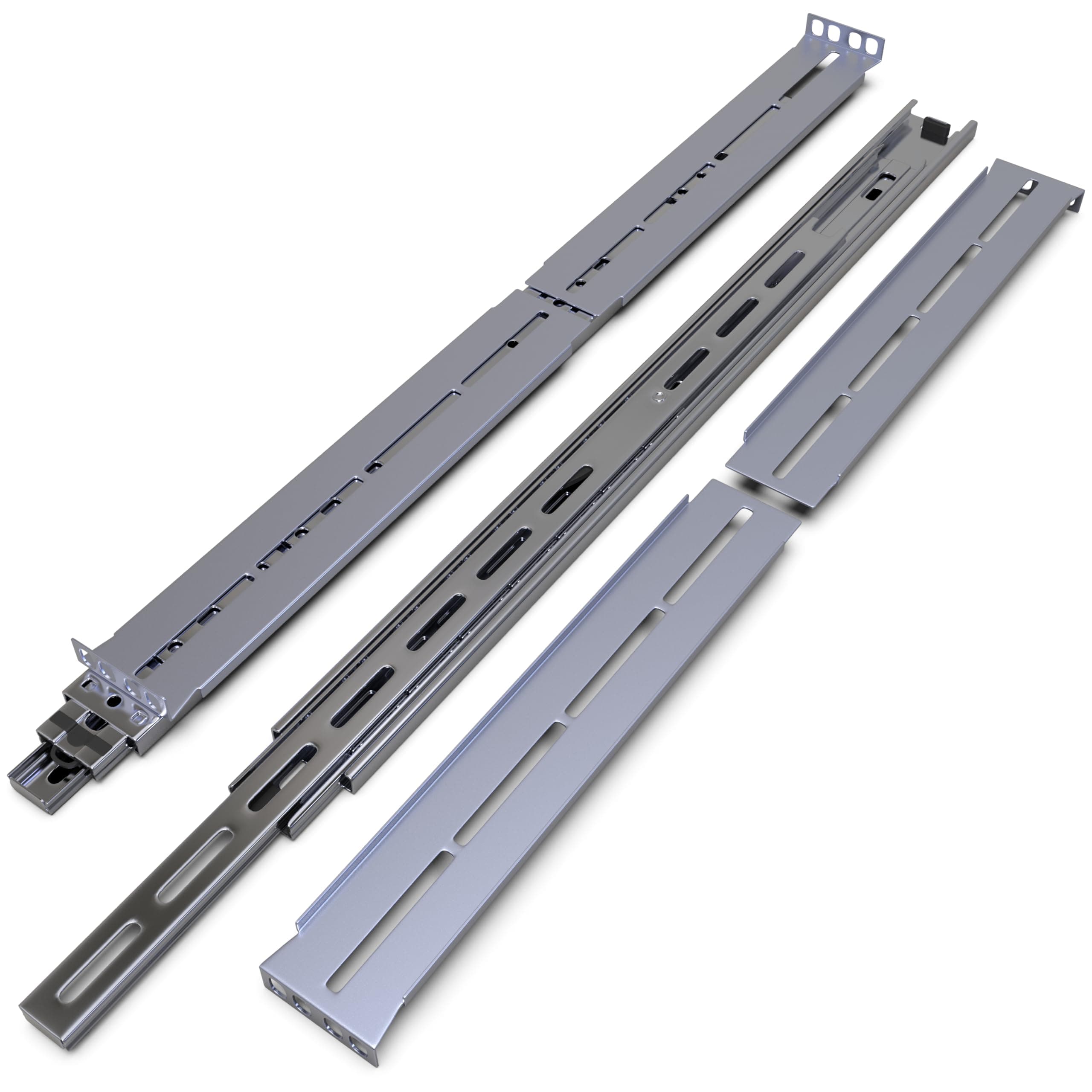 Rackmount Sliding Rails - Kit for 1U-4U Chassis (Adjustable 18" to 25" Depth) 2 or 4 Post Mount Sliders for Server Case (Compatible with Any Standard Rack, Cabinet, Computer Enclosure) Tupavco TP1811