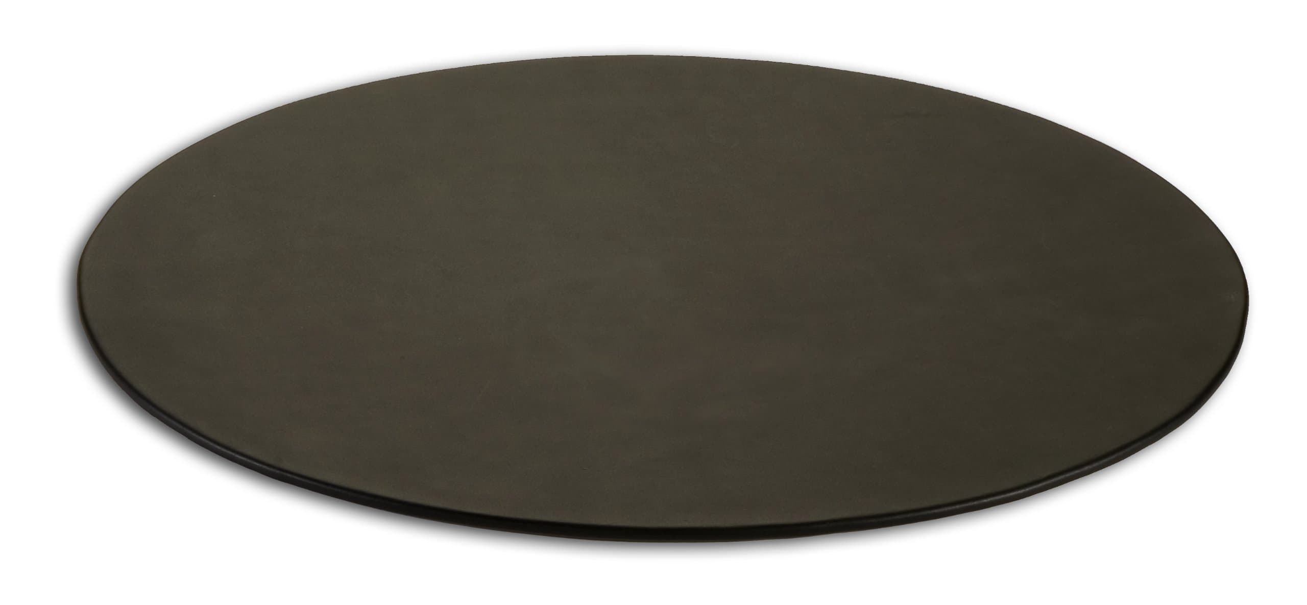 DacassoBlack Leather Oval Conference Table Pad, 17 by 14-Inch
