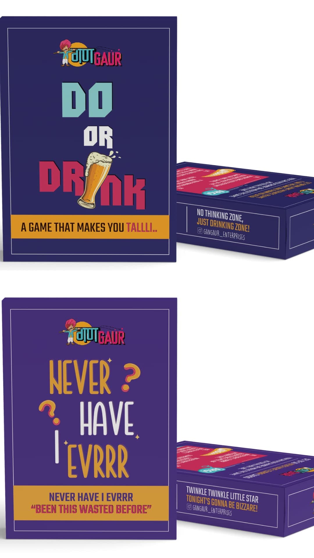 Do Or Drink & Never Have I Ever- Playing Cards For Friends | Adult Card Games For Party Night- Combo Of 2
