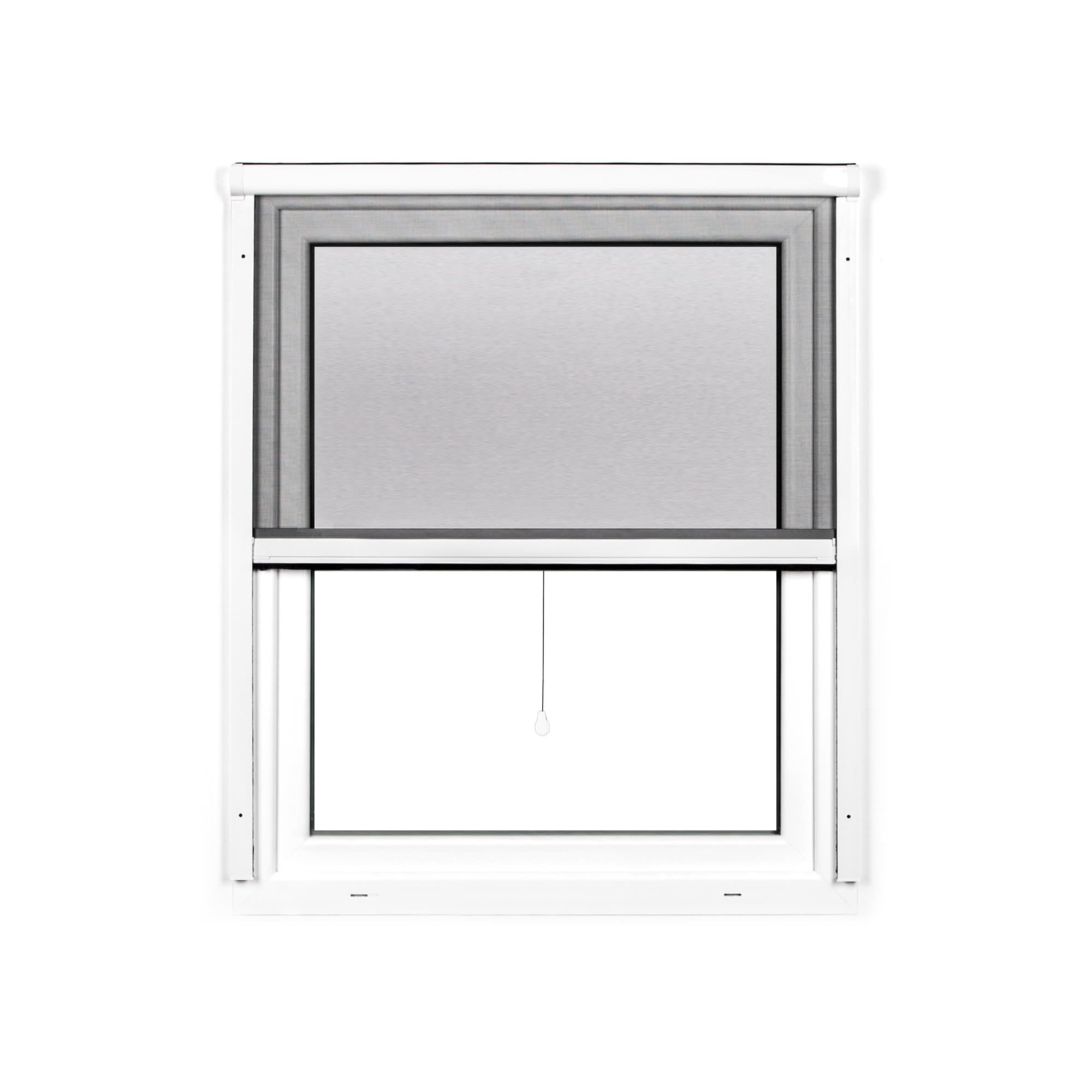 jarolift 4 in 1 Zanzara Roller Fly Screen for Windows - Retractable Insect Protection Screen - Aluminium Frame 70 x 130 cm (W x H), White