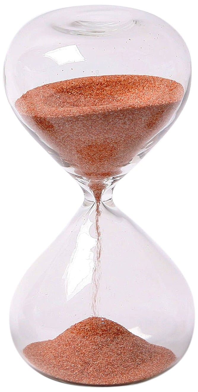 STC10-R 4-Inch 5-Minute Glass Sand Timer with Rust Sand