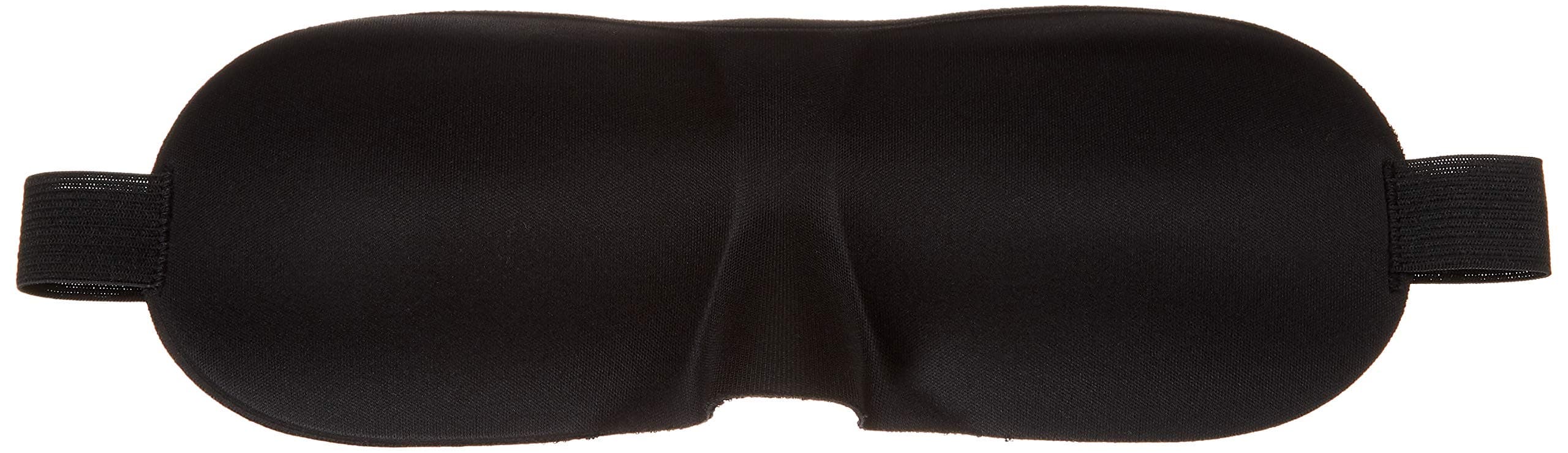 Sleep Mask Comfortable Black Lightweight 3D Contoured Sleeping Eyeshade by WearHome (TM)