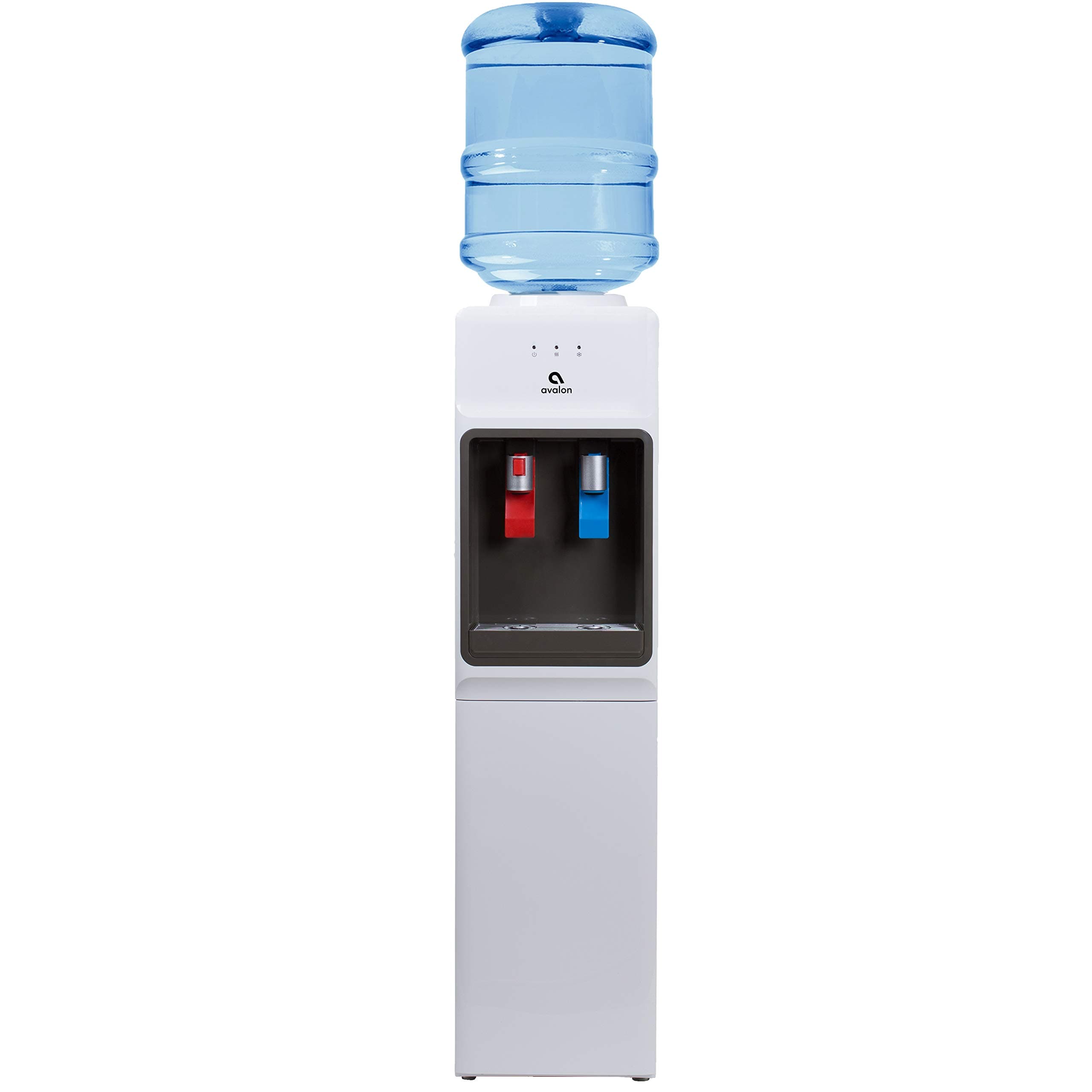 Avalon Top Loading Water Cooler Dispenser - Hot & Cold Water, Child Safety Lock, Innovative Slim Design, Holds 3 or 5 Gallon Bottles - UL Listed