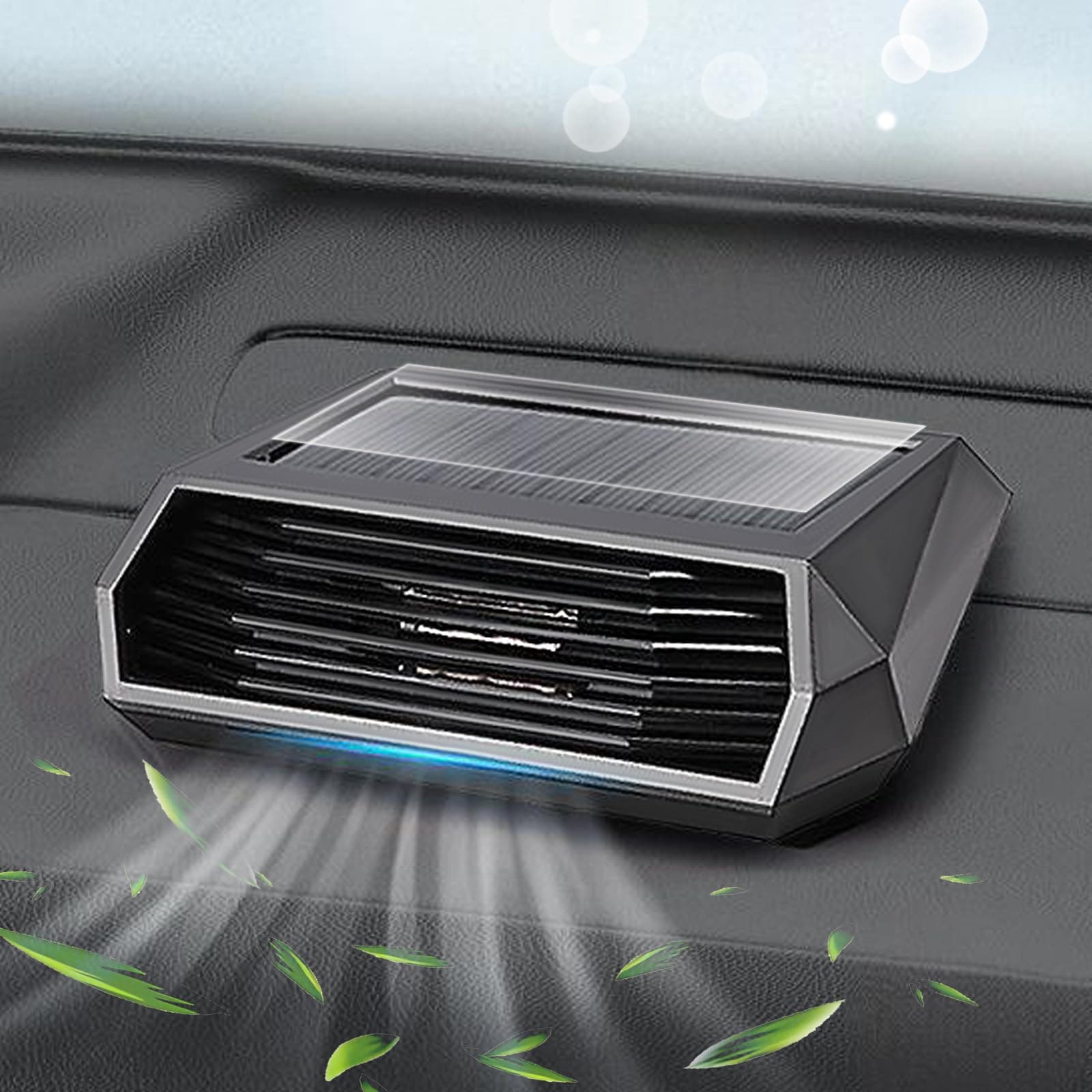 Intelligent Solar Powered Car Air Purifier with Ozone Deodorizer,Odor Remover and Car air freshener,Specialized summer car odor removal