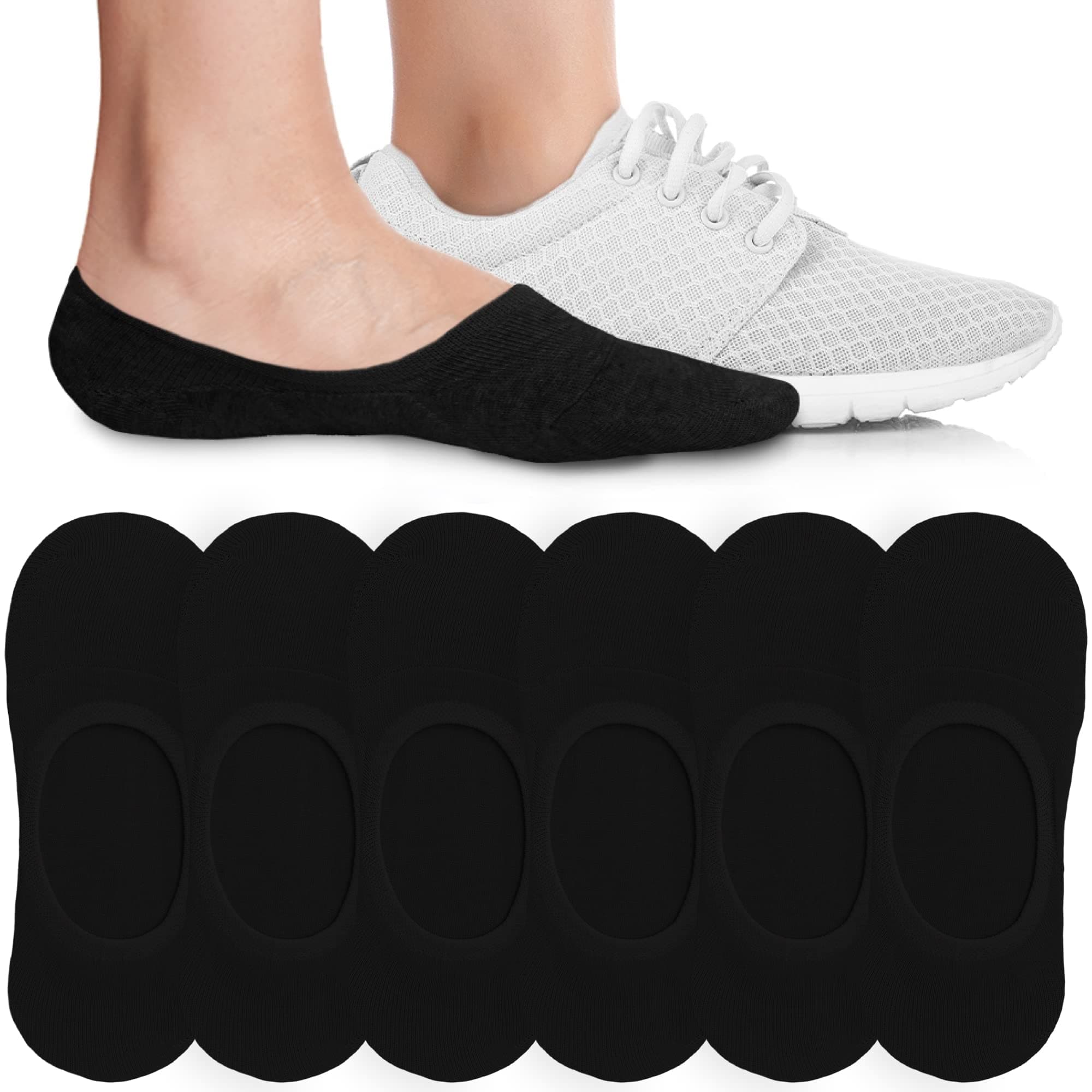 No Show Socks Womens Invisible Liner, Non Slip & Low Cut, Casual & Formal Wear, Soft & Stretchable