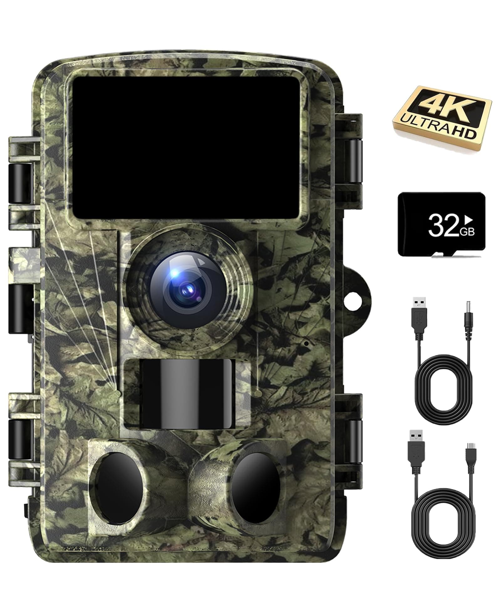 Trail Camera - 4K 48MP WiFi Game Camera with Night Vision, 0.05s Trigger Motion Activated Camera, IP66 Waterproof, 130 Wide-Angle Cell Phone App No Glow Infrared LEDs for Outdoor Wildlife