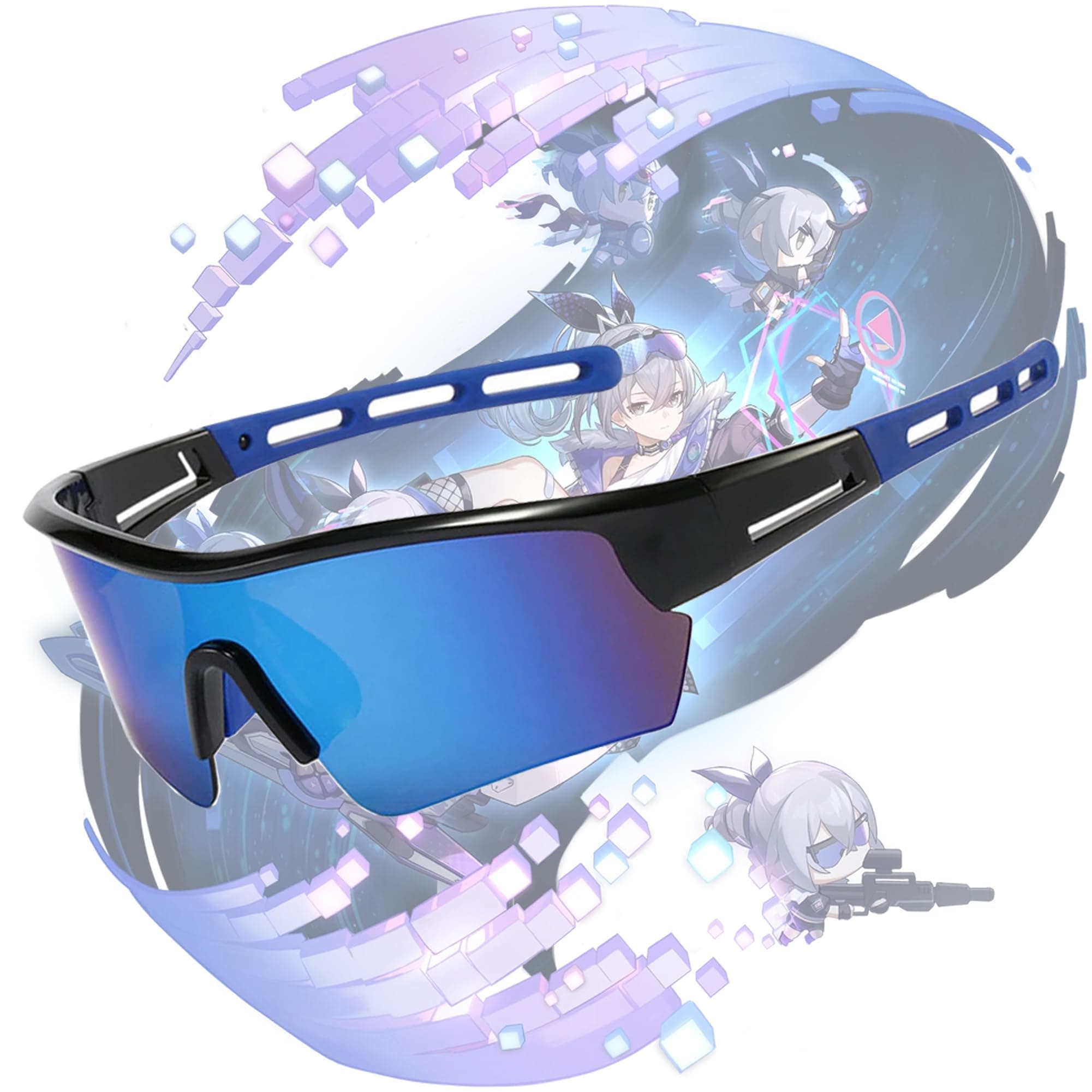 DoubleChin Honkai Star Rail Cosplay Silver Wolf Silverwolf Glasses Goggle Eyewear Costume Prop Accessory