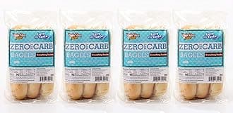 ThinSlim Foods Keto Bagels | Keto Bread Alternative | Low Carb Everything-Inside, 4 Pack (6 Zero Net Carb Bagels Per Pack)