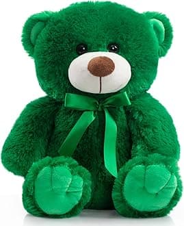 Super Color Teddy Bear Stuffed Animals Plush Toy for Children Girlfriend Family Congratulations Baby Shower Birthday Green 14 inch