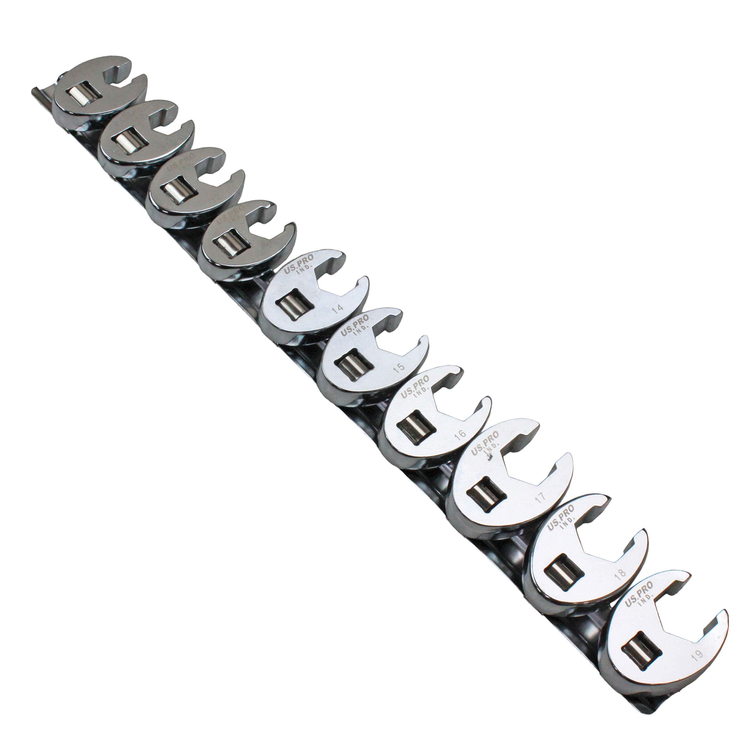 US PRO 10pc 3/8'' dr Crowfoot Crowsfeet Crows Foot Spanner Wrench Set 2054