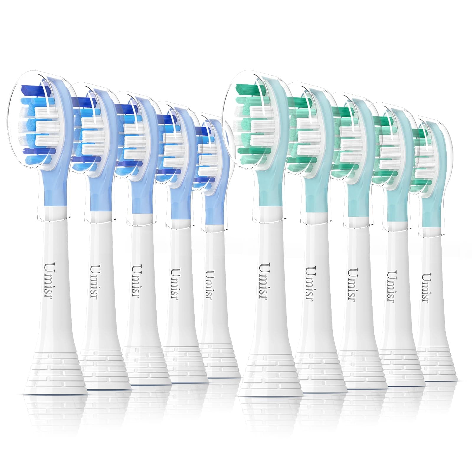 Replacement Brush Heads - Compatible with Philips Sonicare Electric Toothbrush Multiple Models - Hypoallergenic Soft Bristles - 10 Pack Sensitive Teeth & Gums Care - Design for Men & Women