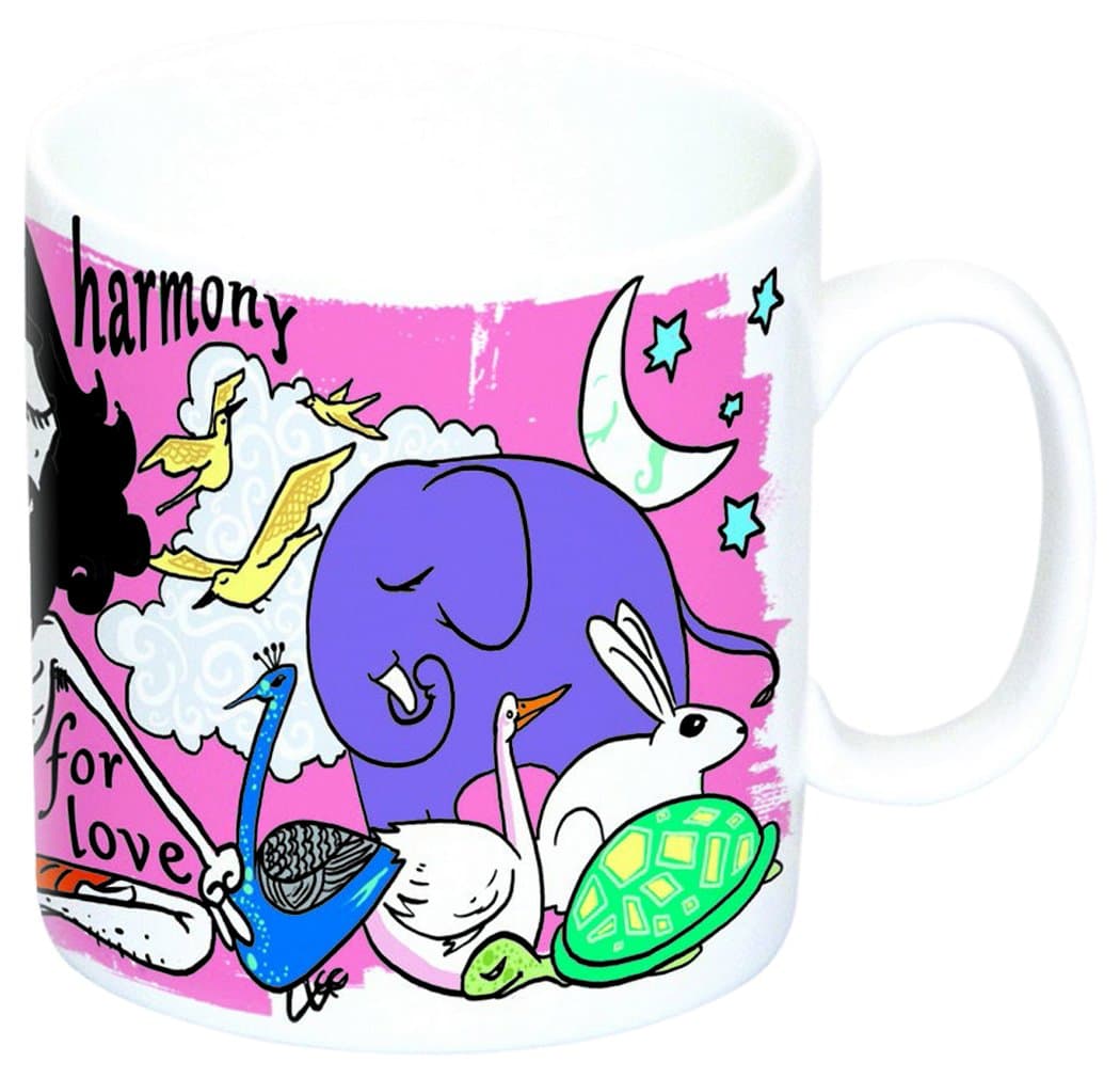 Pyaala Peace Milk Mug, 390ml/8.4cm, Multicolour