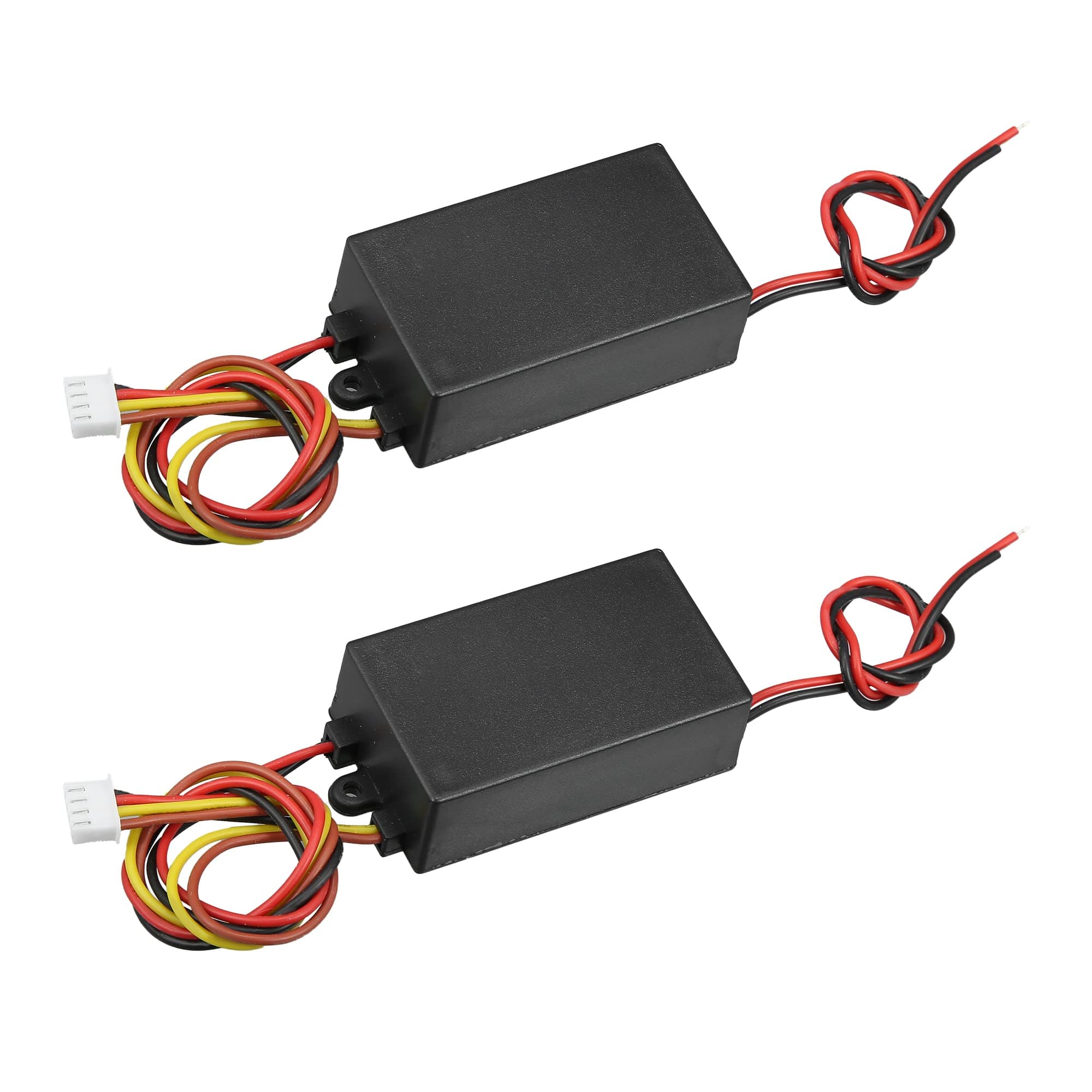X AUTOHAUX Universal Taillight Controller 12V Car Tail LED Turn Signal Light 3-Step Sequential Dynamic Chase Flash Module Box ABS Black 2pcs