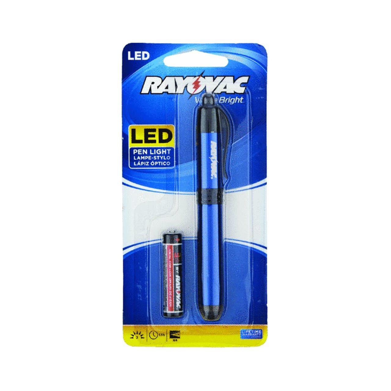 Rayovac Pen Flashlight, Value Bright Aluminum Pen Flash light - High Mode LED Flashlight for Pockets, Purses and Desks (BEPN1AAA-BTA)