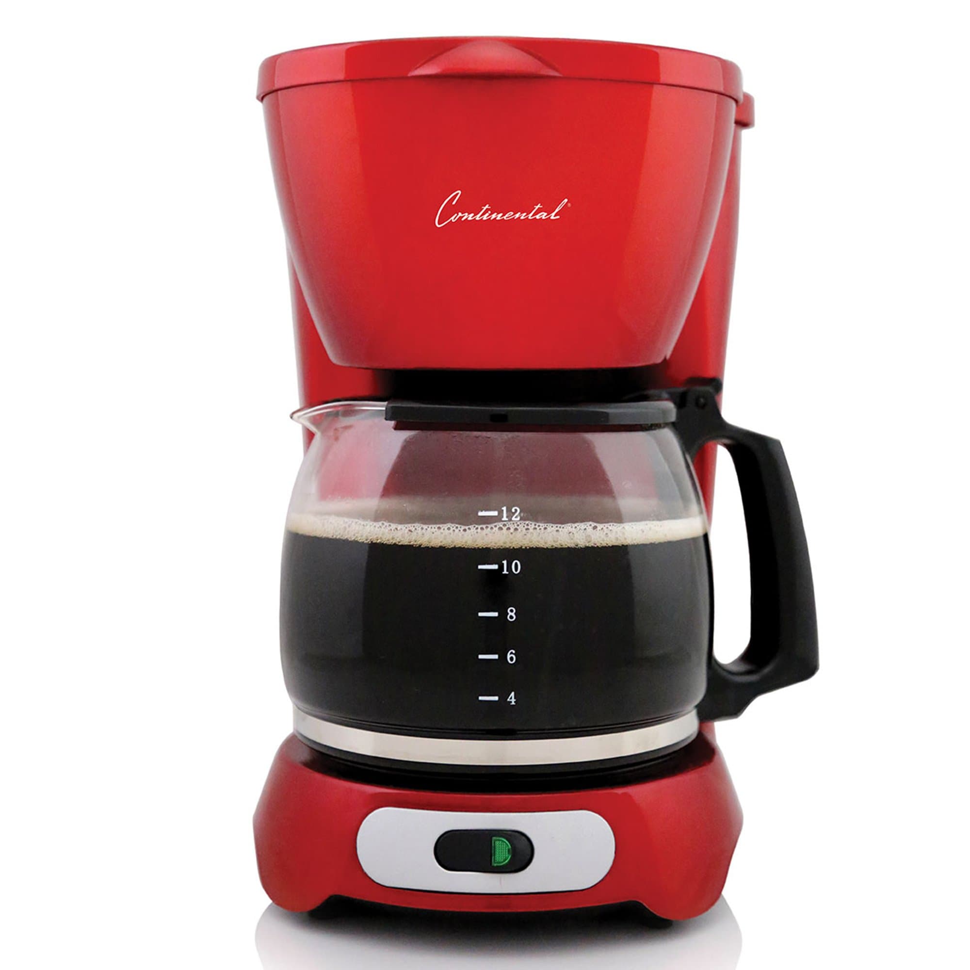 Continental Electric CM43905 Coffee Maker, 12-Cup Red