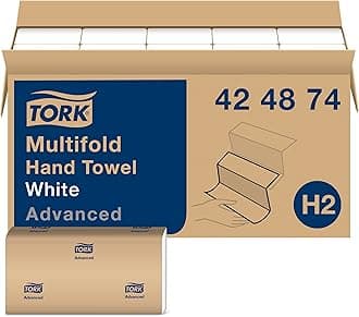 Tork Multifold Hand Towel White H2, Advanced, 12 x 250 towels, 424874