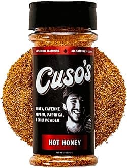 Cuso's Hot Honey BBQ Seasoning Rub - All-Purpose Spice Blend for Meat, Chicken, Pork - Hot Rub for Grilling, Smoking & Cooking - 5 oz Bottle, 1 Count BBQ Spice