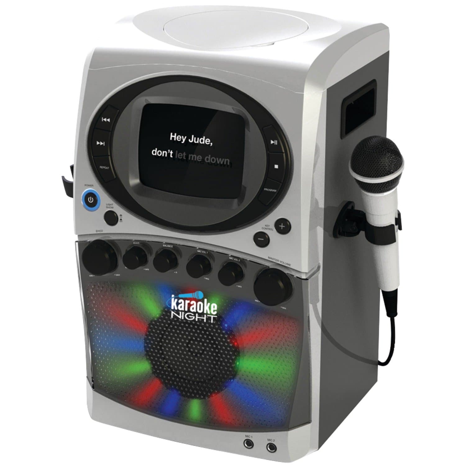 Karaoke Night KN355 CD+G Karaoke System with LED Light Show and Monitor