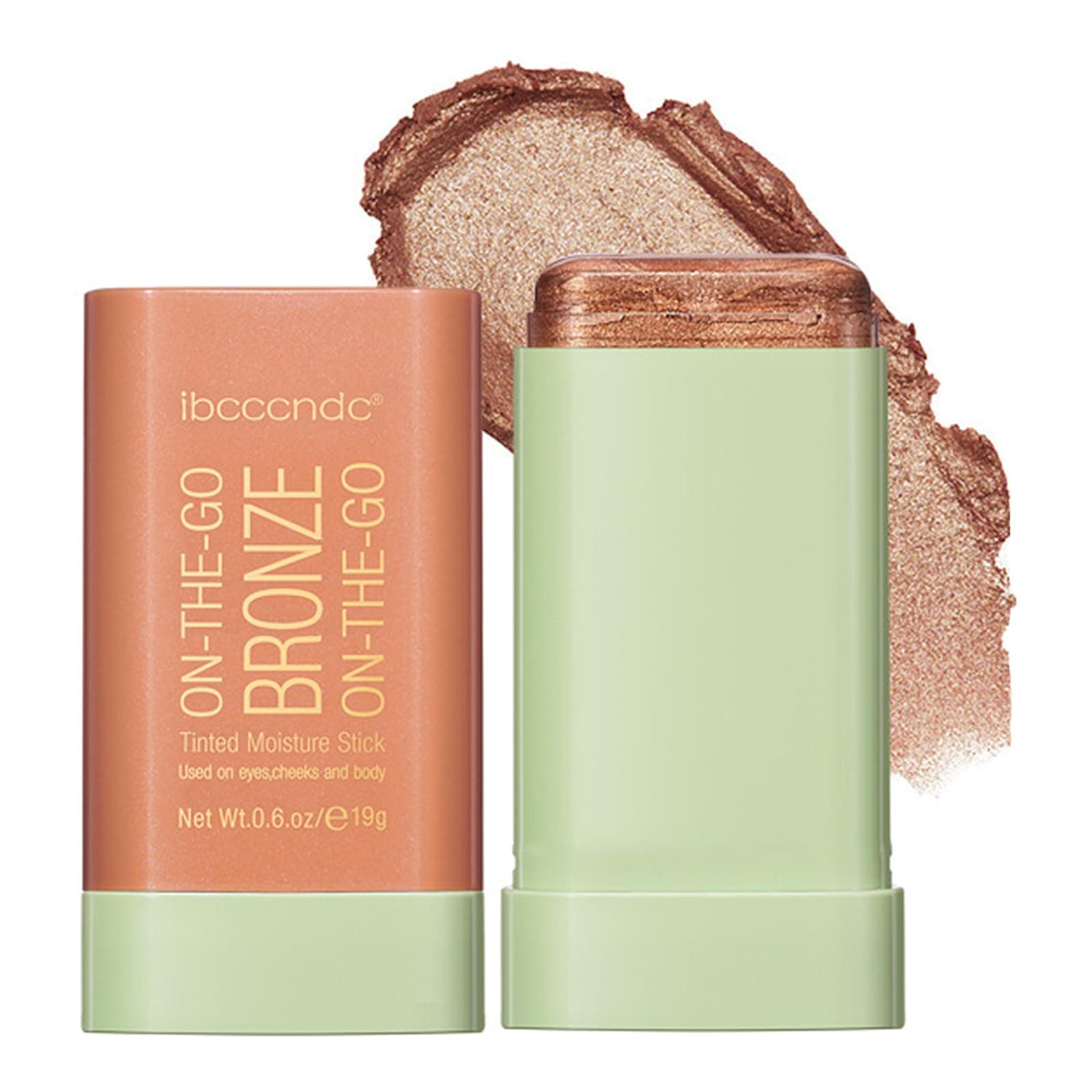 Multi-Use Makeup Bronzer Stick, On-the-Go Glow Bronze Tinted Moisture Stick, Hydrating Solid Moisturizer with Bronze Tint, Natural Bronzed Glow, Blends Effortlessly, for Eyes, Cheeks & Body