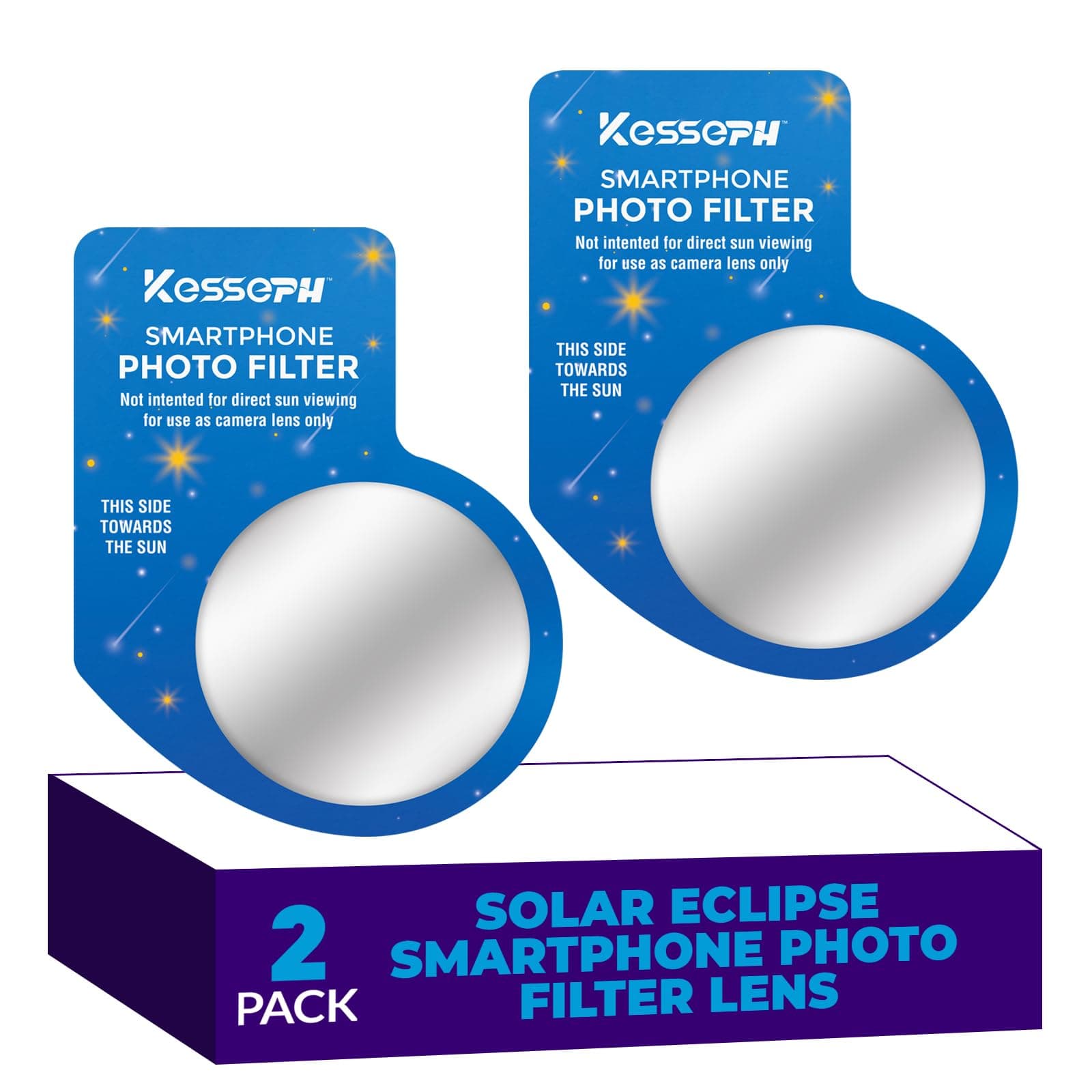 2 Pack Smartphone Photo Filter for Enhancing Solar Imaging