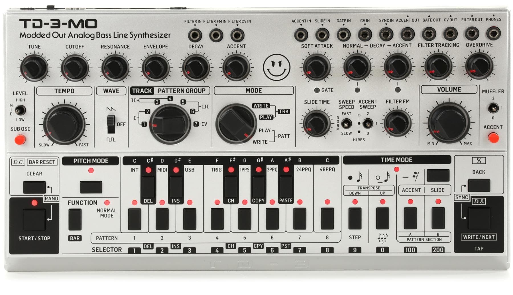 Behringer TD-3-MO-SR Analog Bassline Synthesizer - Silver