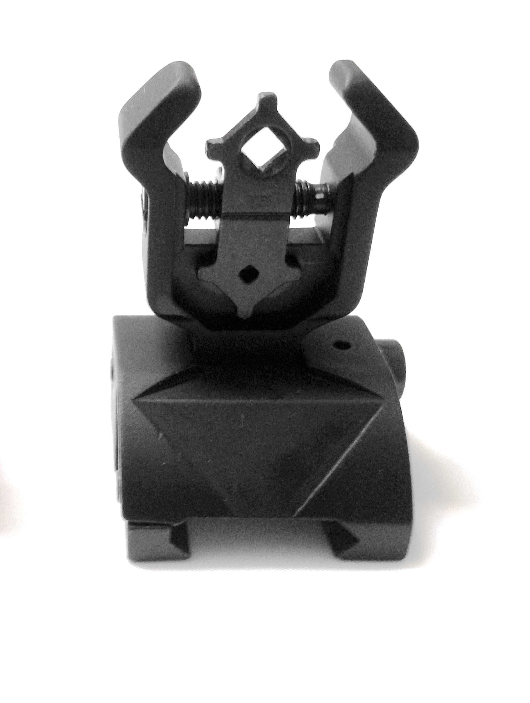 Tactical Low Profile, Iron Flip up Rear Sight - Black